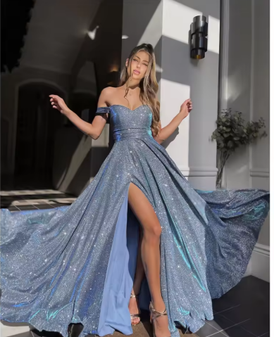Elegant Shimmering Evening Gown