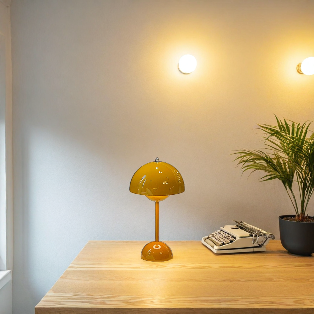 Vintage Yellow Table Lamp