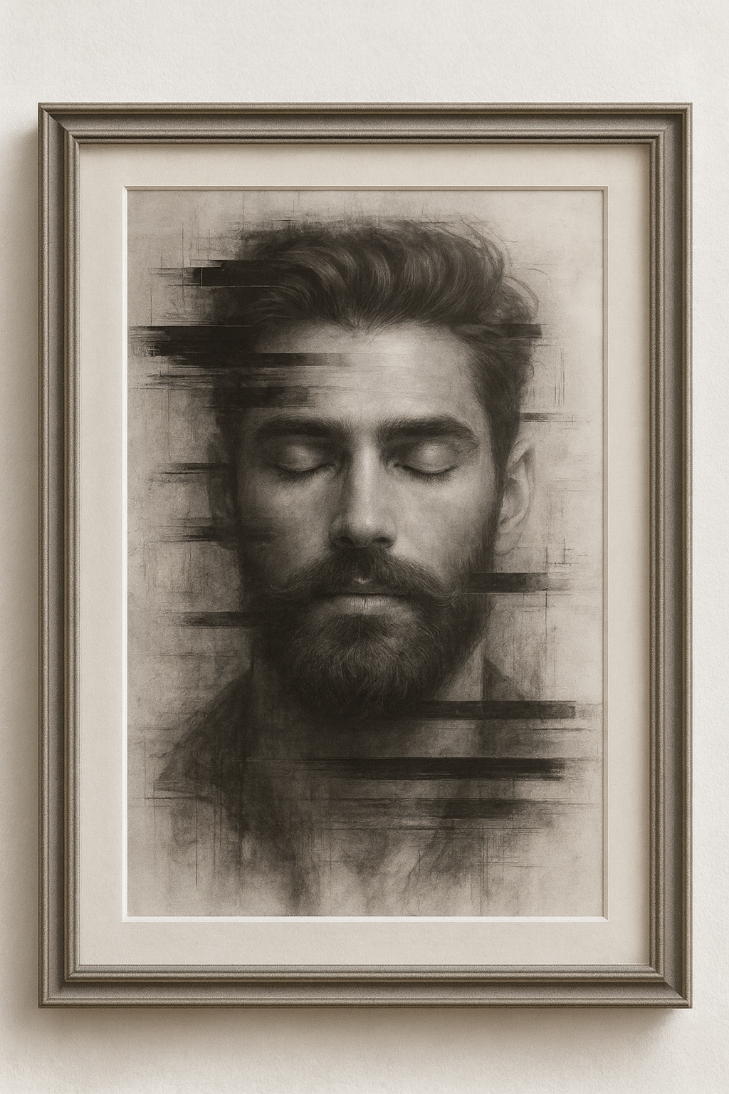 Fragments of Stillness – Limited Edition Digital Art Portrait