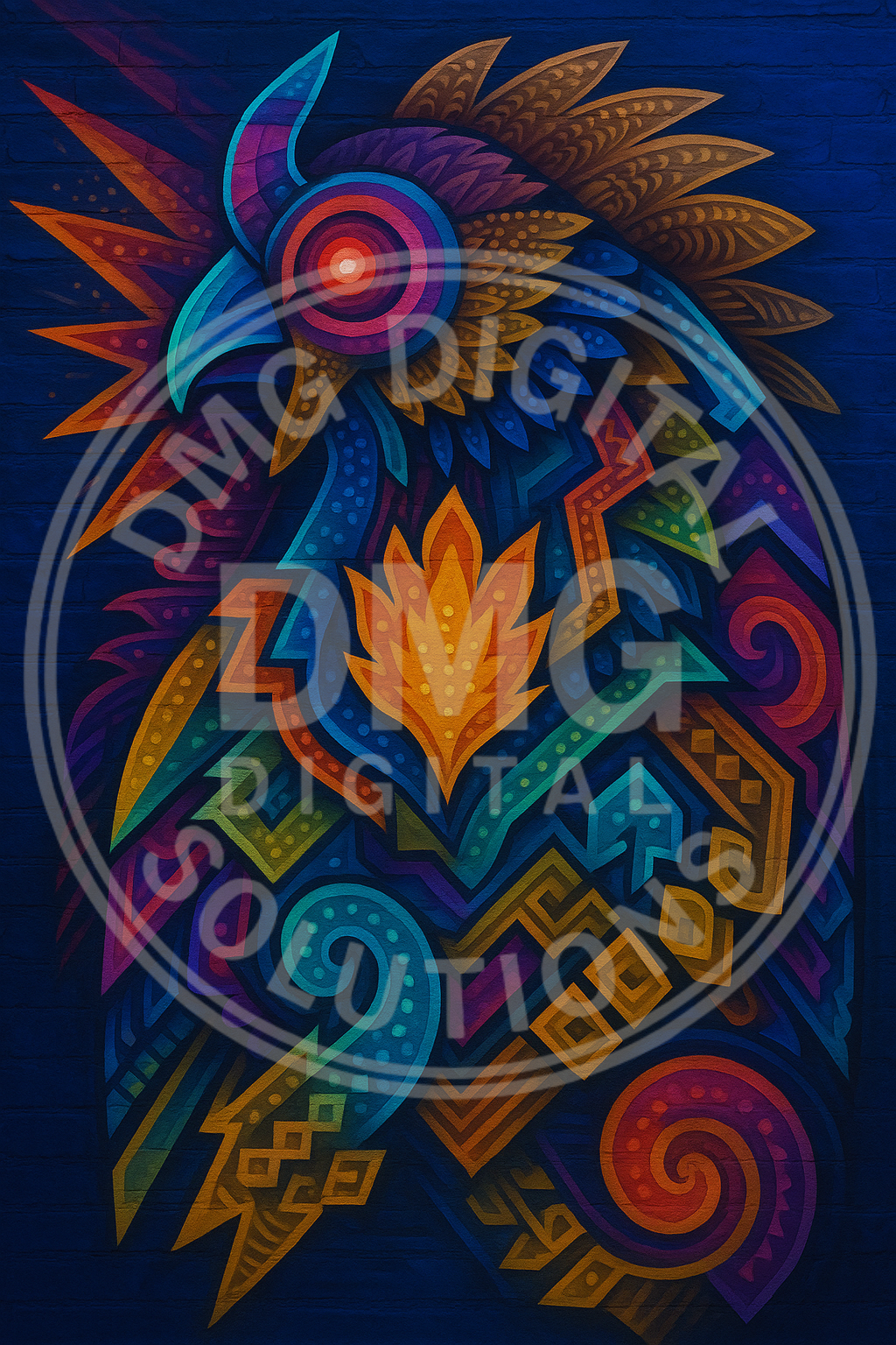 Totemic Firebird PsyLatino – Ethereal Power in Psychedelic Totem Form