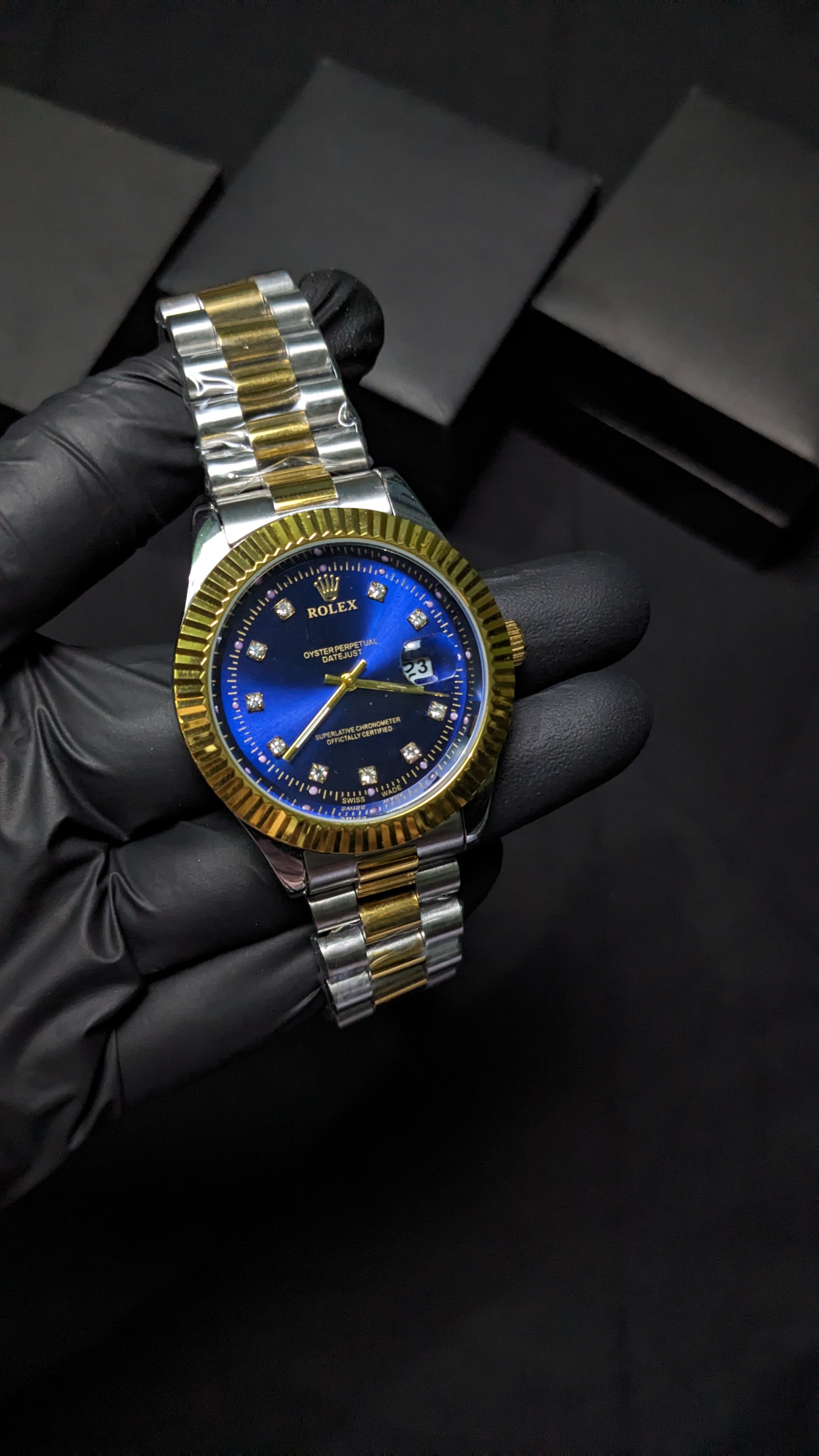 Rolex DateJust 2 Tone, Blue dial