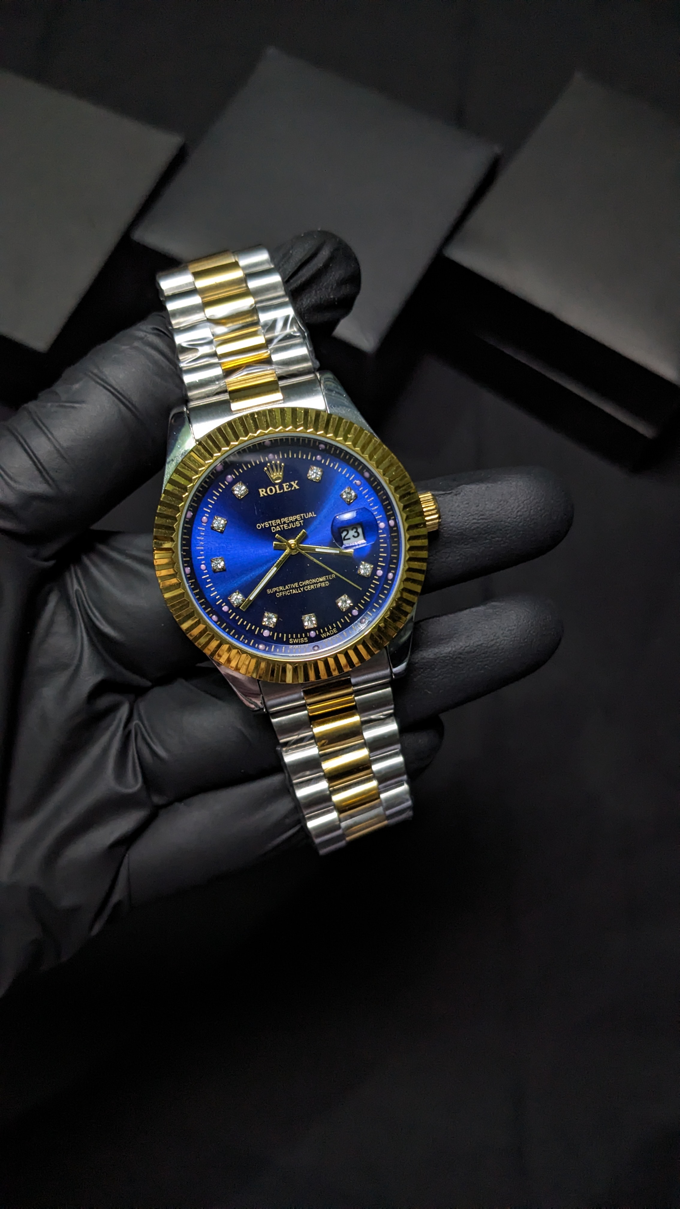Rolex DateJust 2 Tone, Blue dial