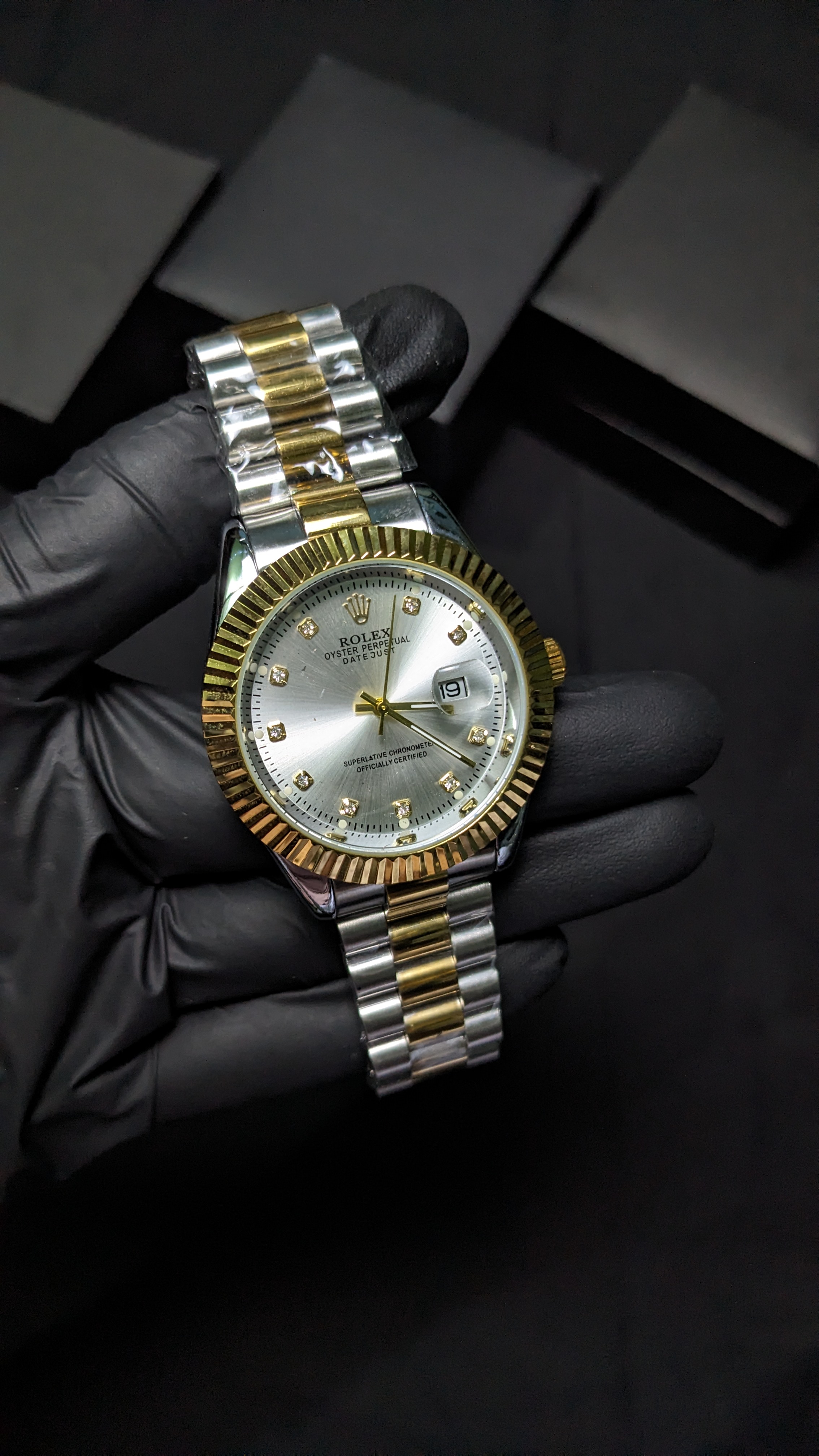 Rolex DateJust 2 Tone, White dial