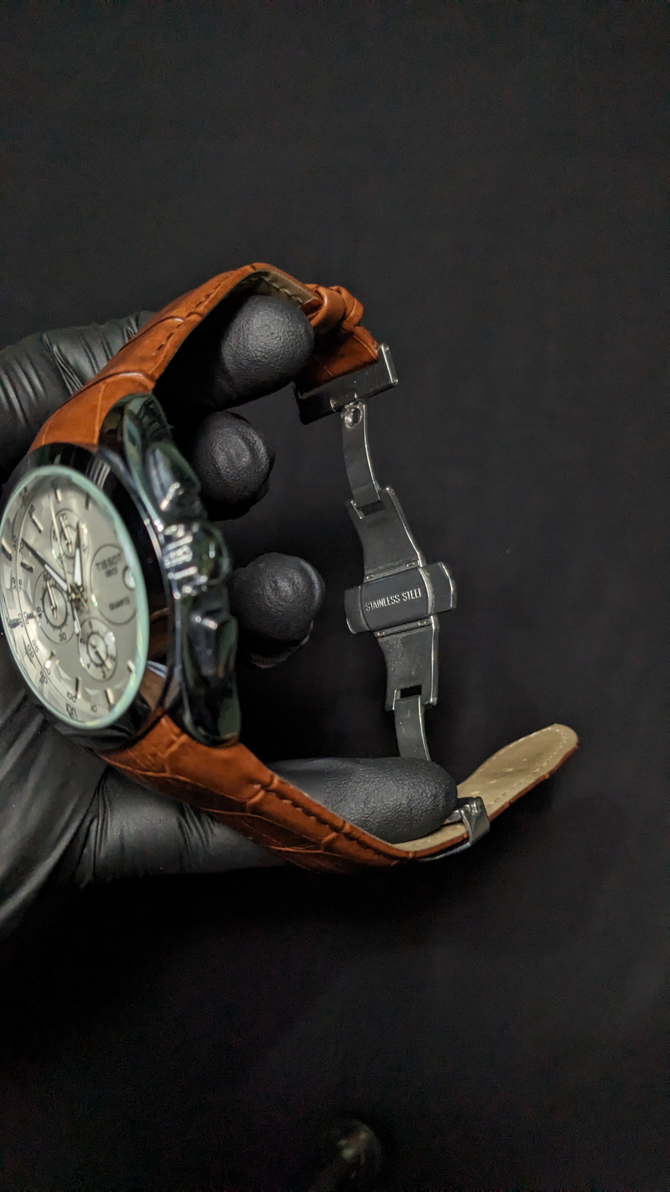 Tissot 1853 Chronograph White dial (Brown) 
