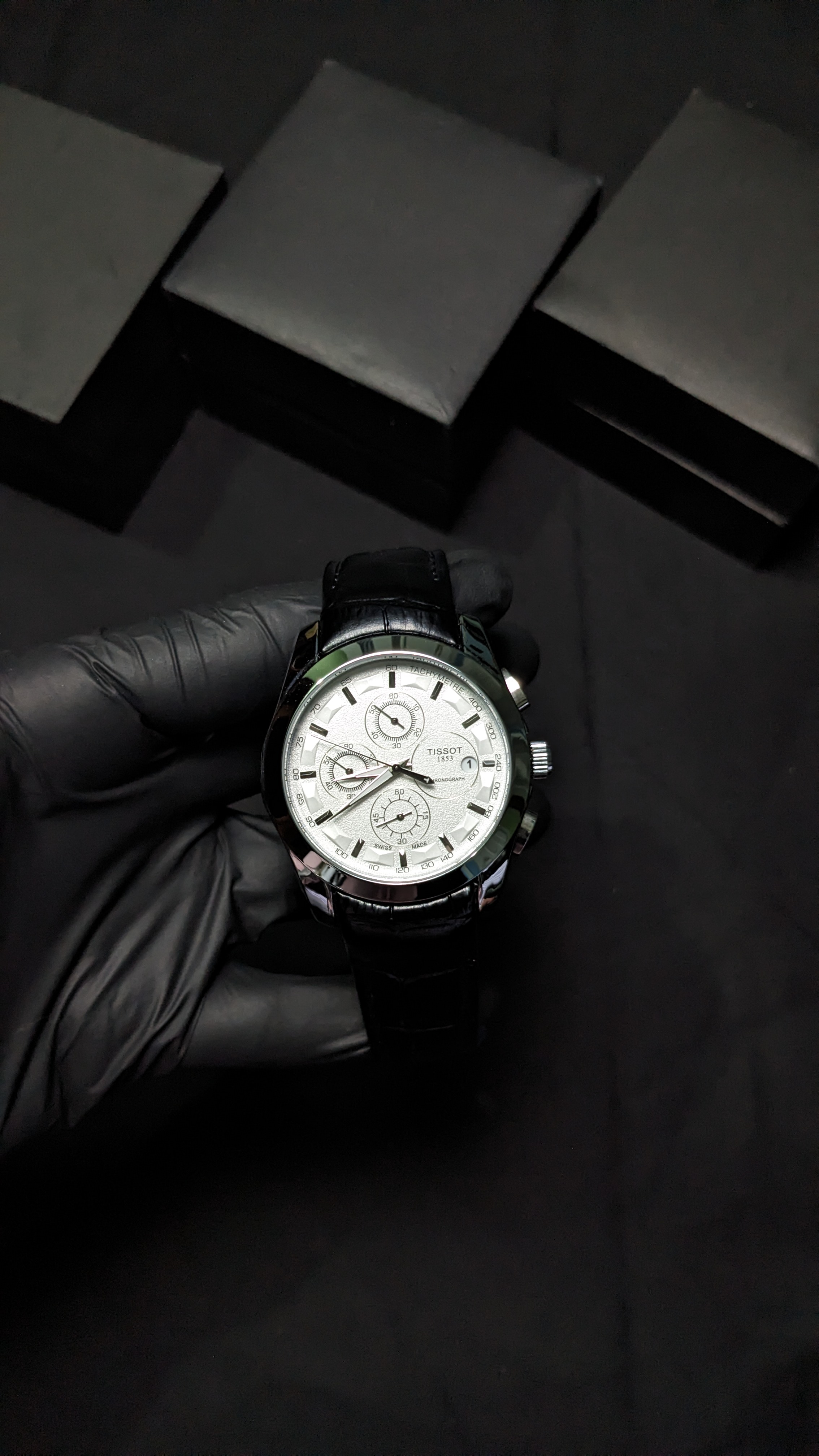 Tissot 1853 Chronograph White dial (Black) 