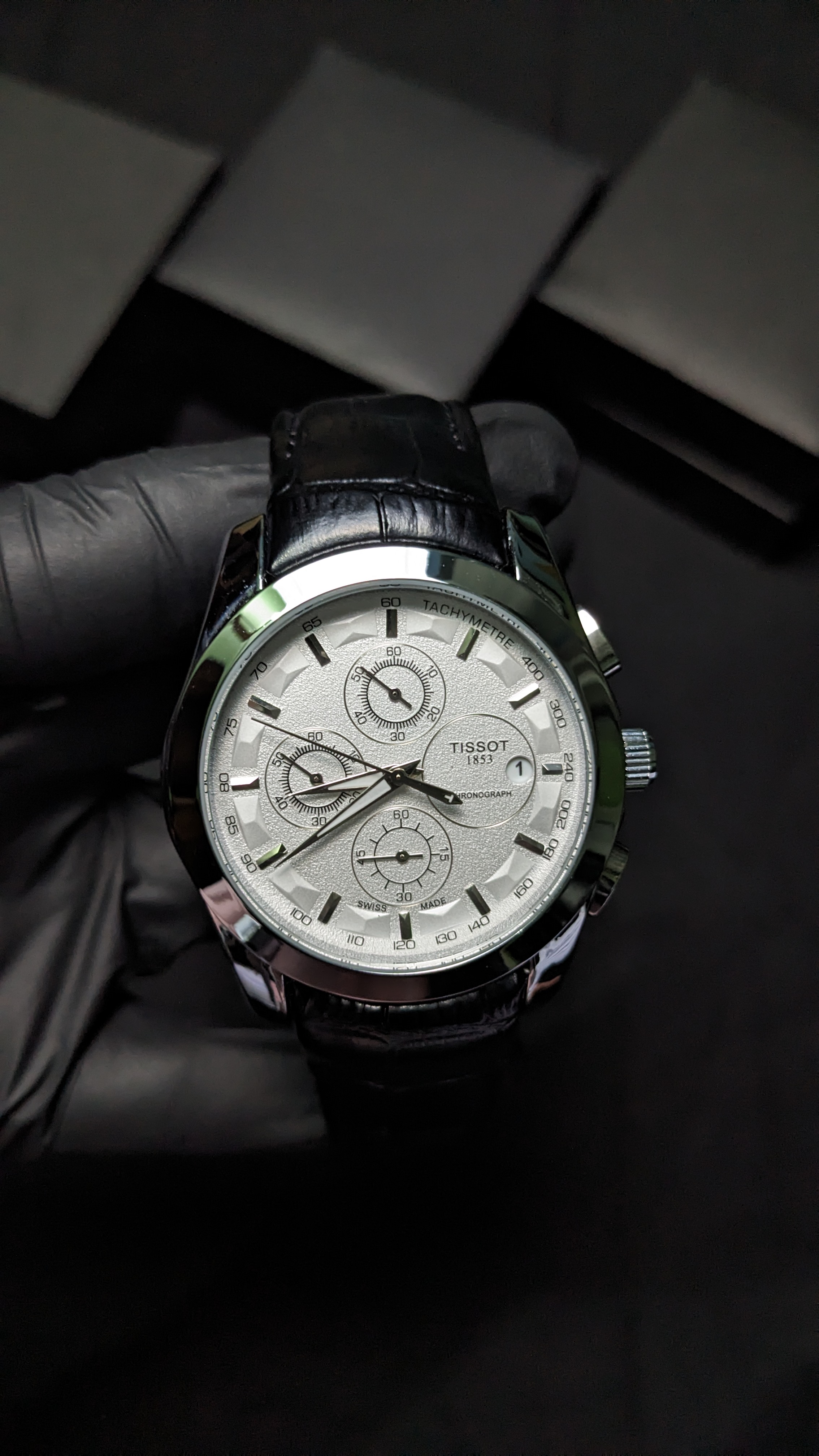 Tissot 1853 Chronograph White dial (Black) 