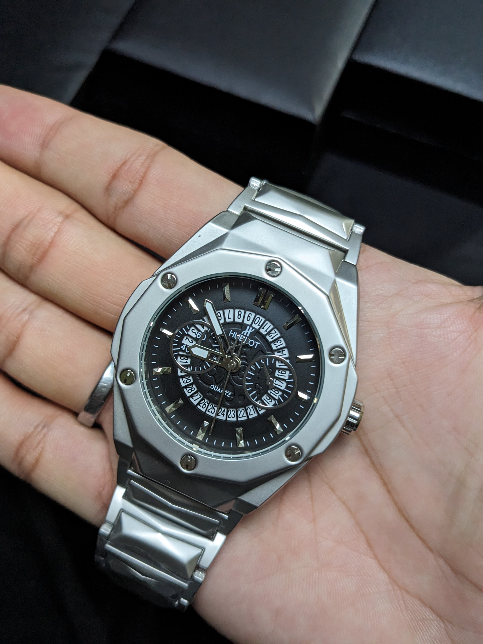 Hublot Diamond Cut Skelton (Silver) 