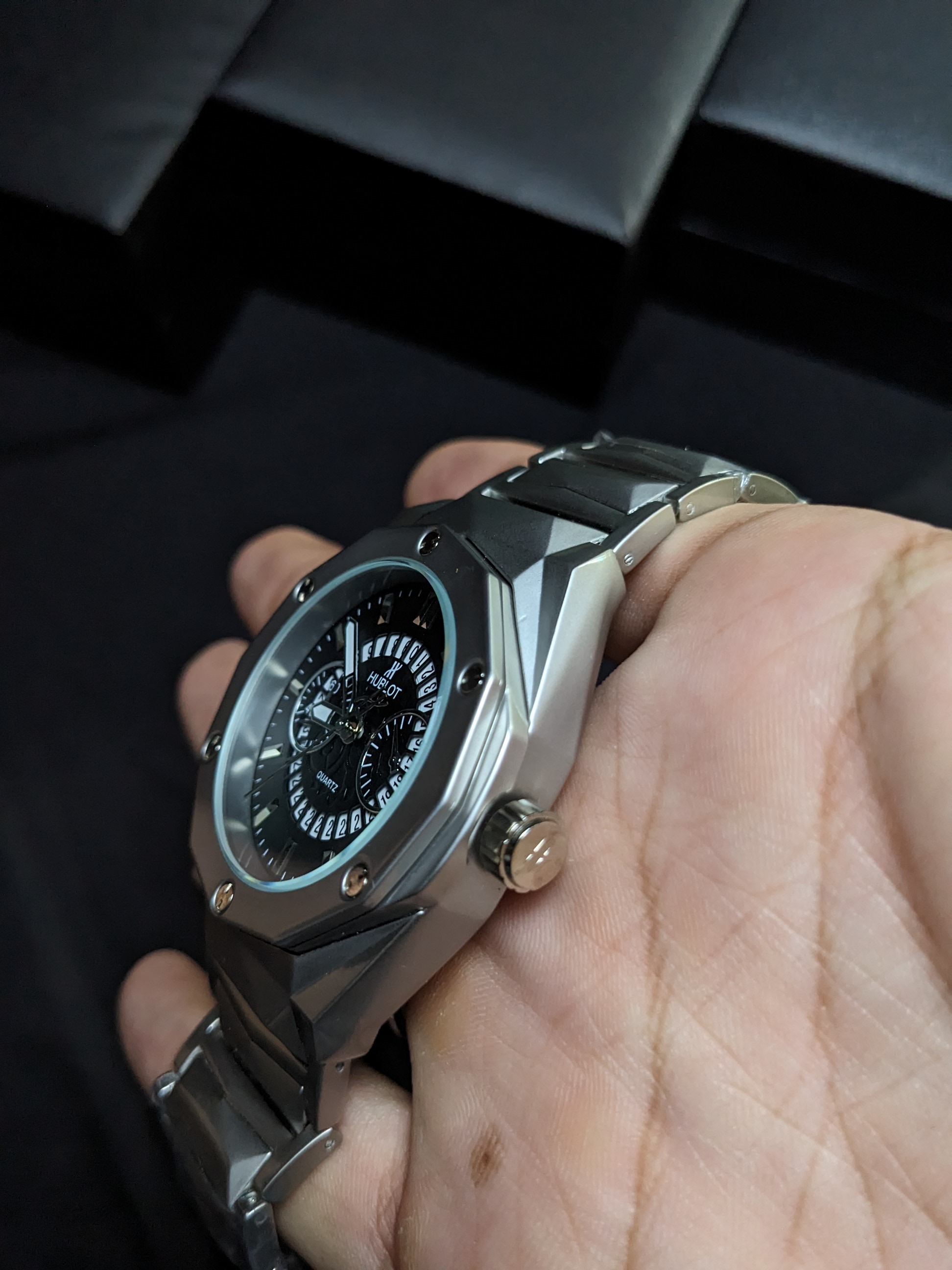 Hublot Diamond Cut Skelton (Silver) 