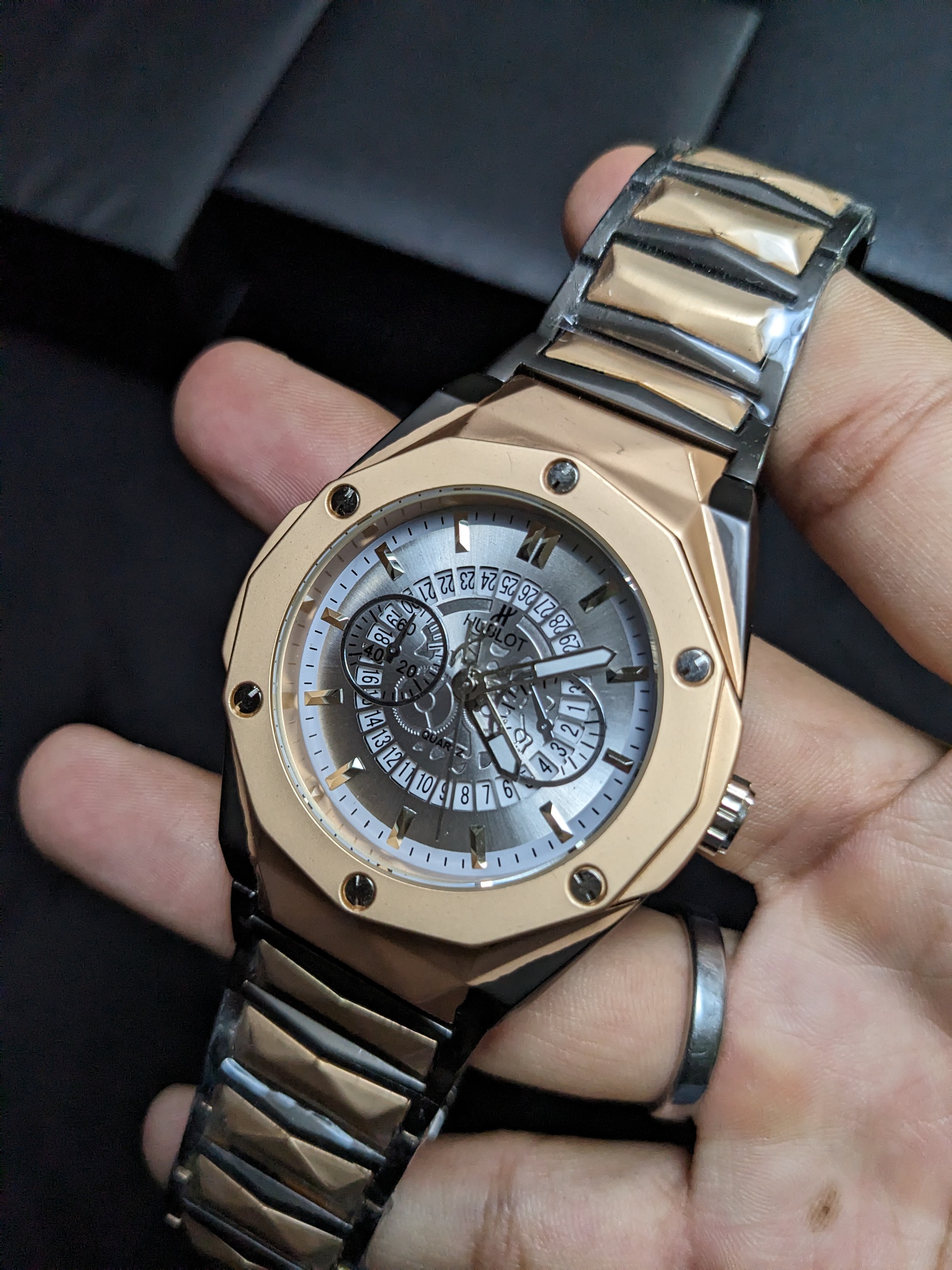 Hublot Diamond Cut Skelton (2 Tone) 