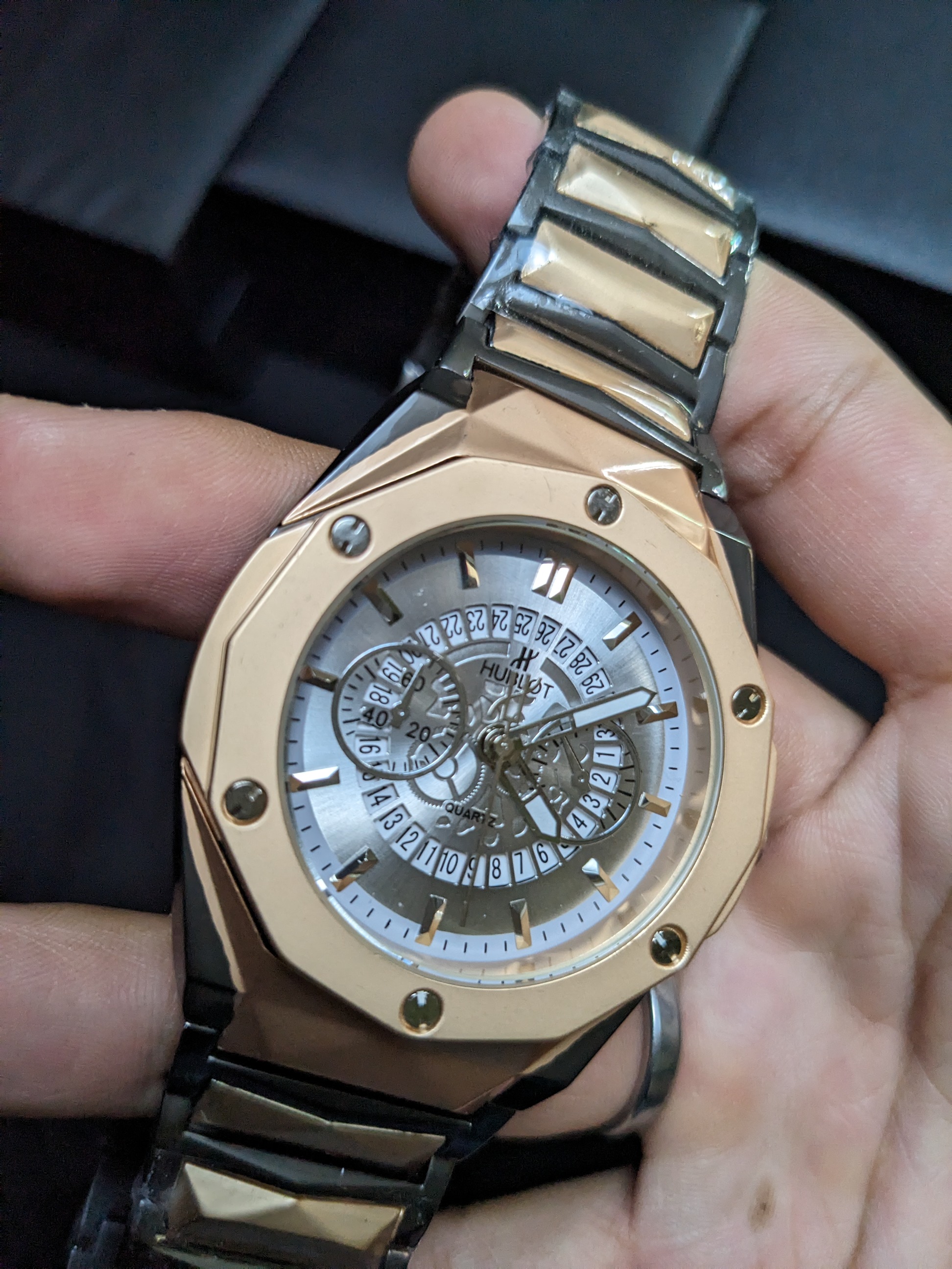 Hublot Diamond Cut Skelton (2 Tone) 