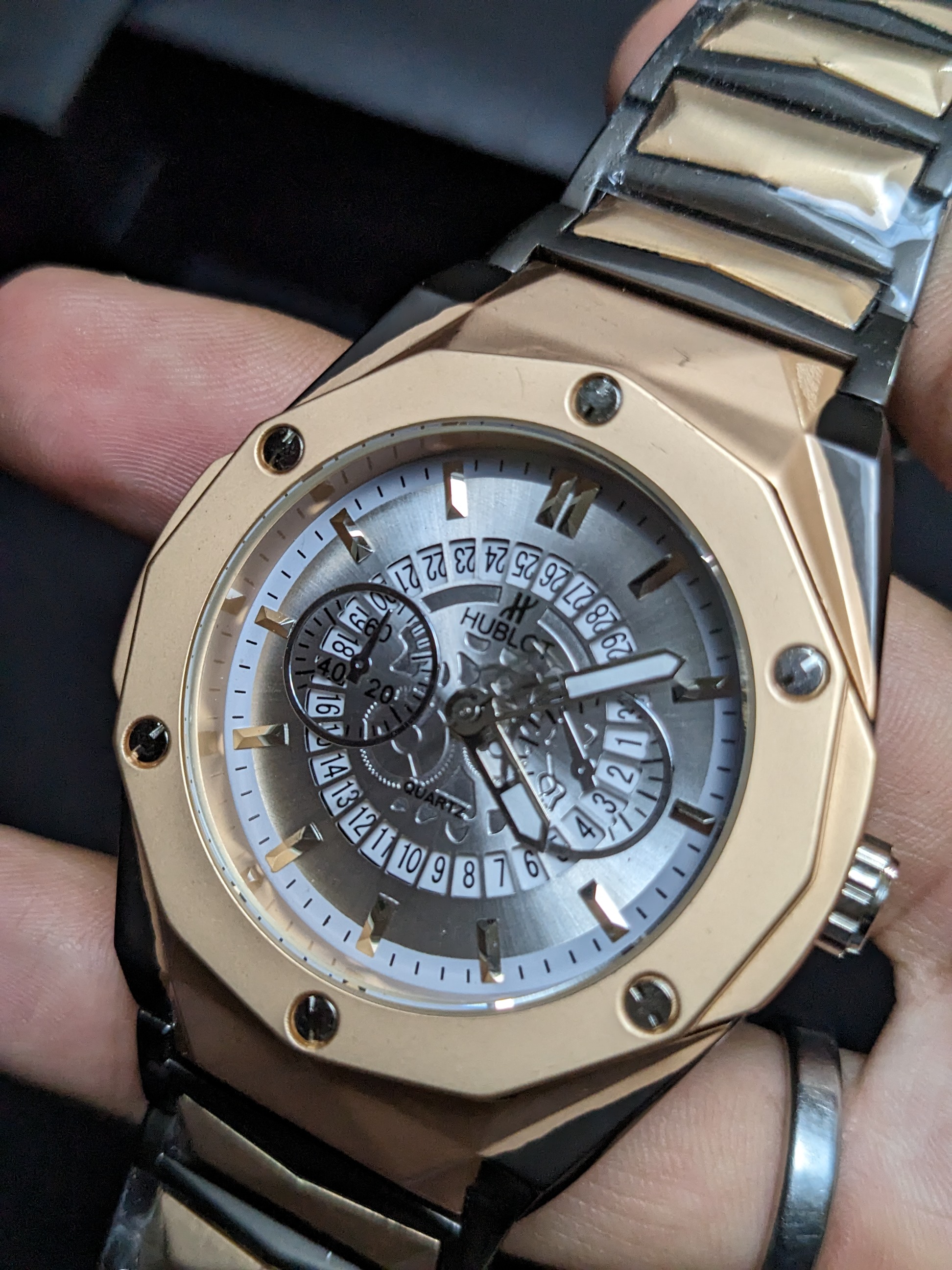 Hublot Diamond Cut Skelton (2 Tone) 