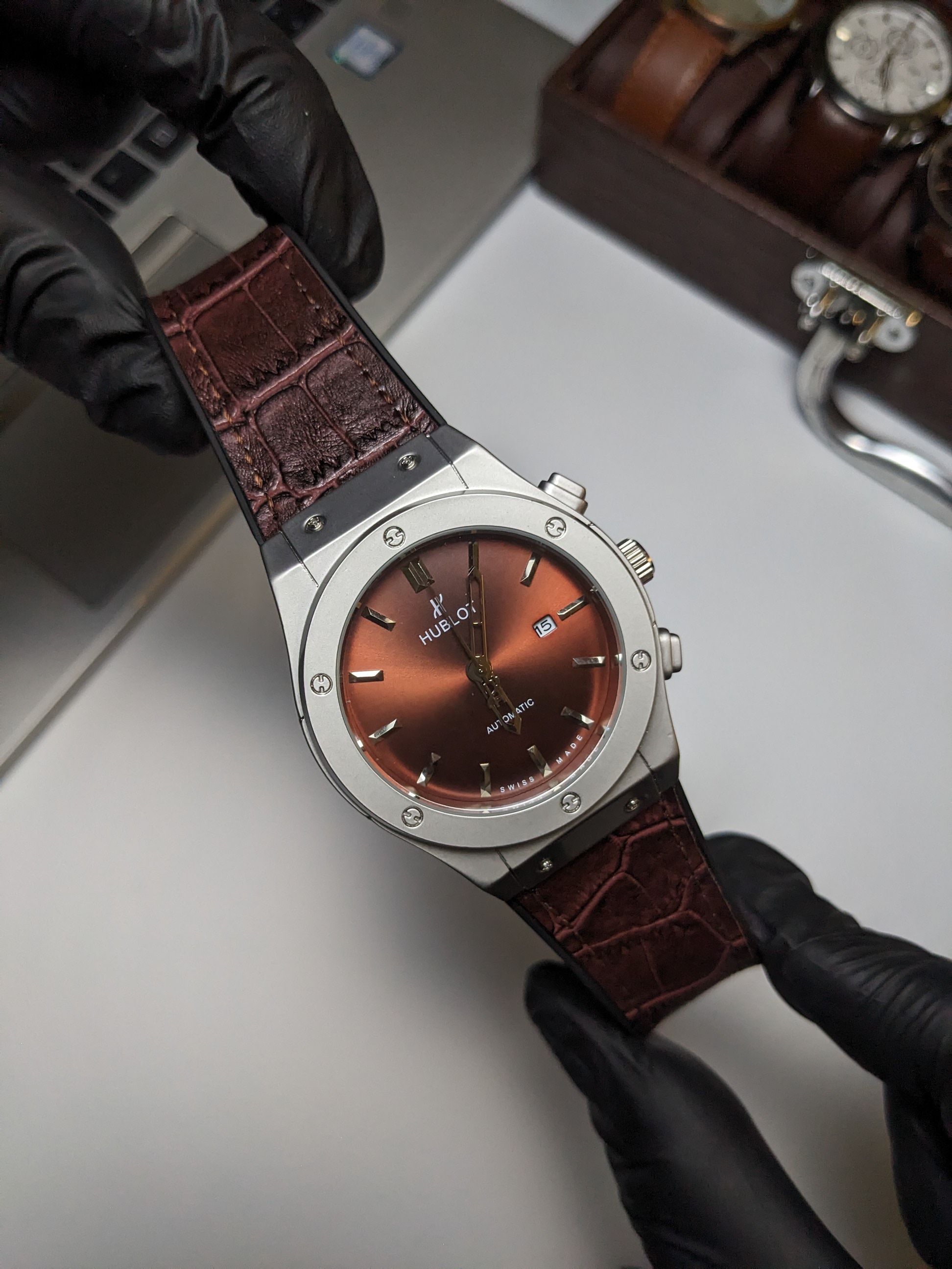 Hublot Leather strap (Brown)