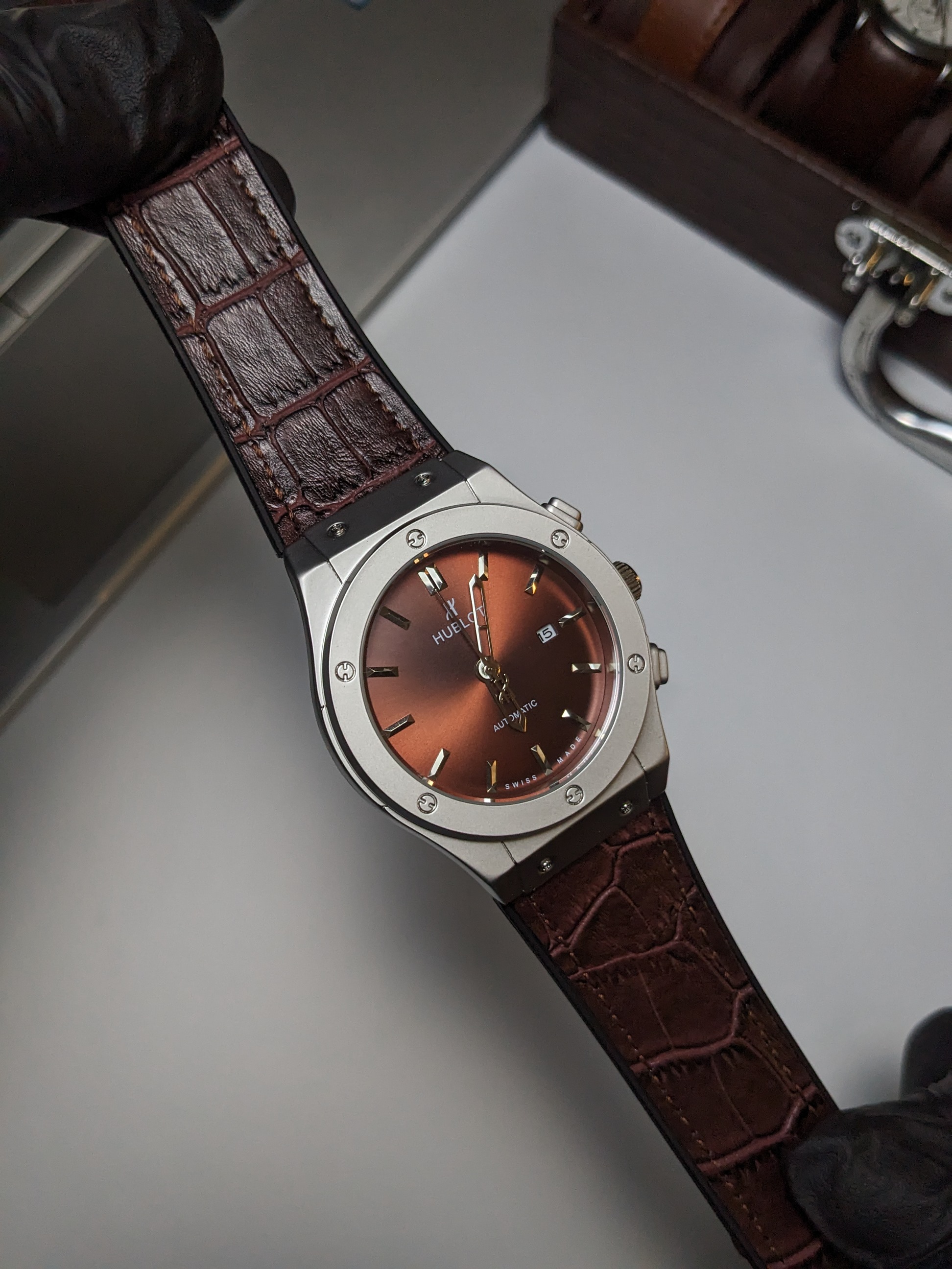 Hublot Leather strap (Brown)