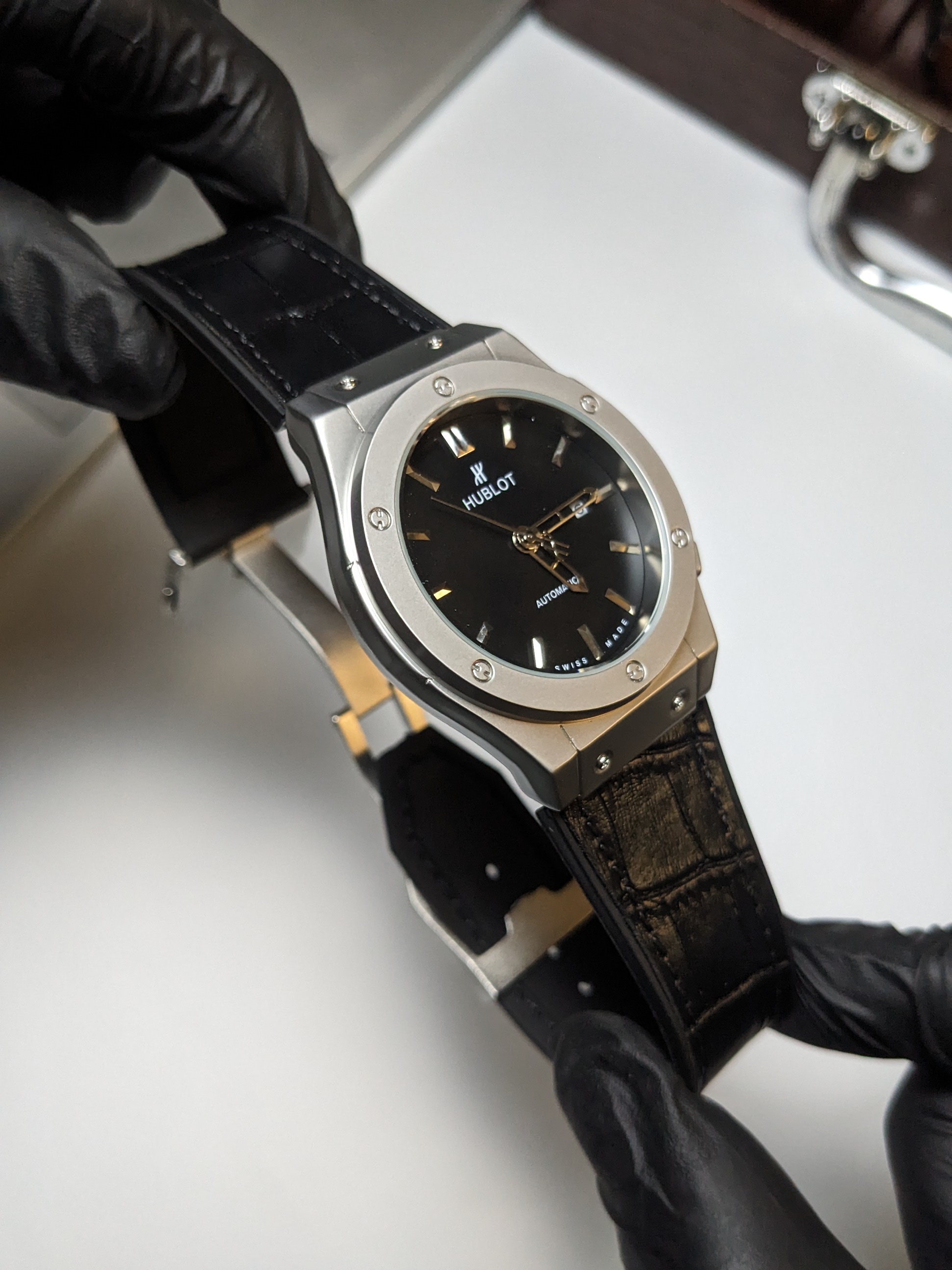 Hublot Leather strap (Black)