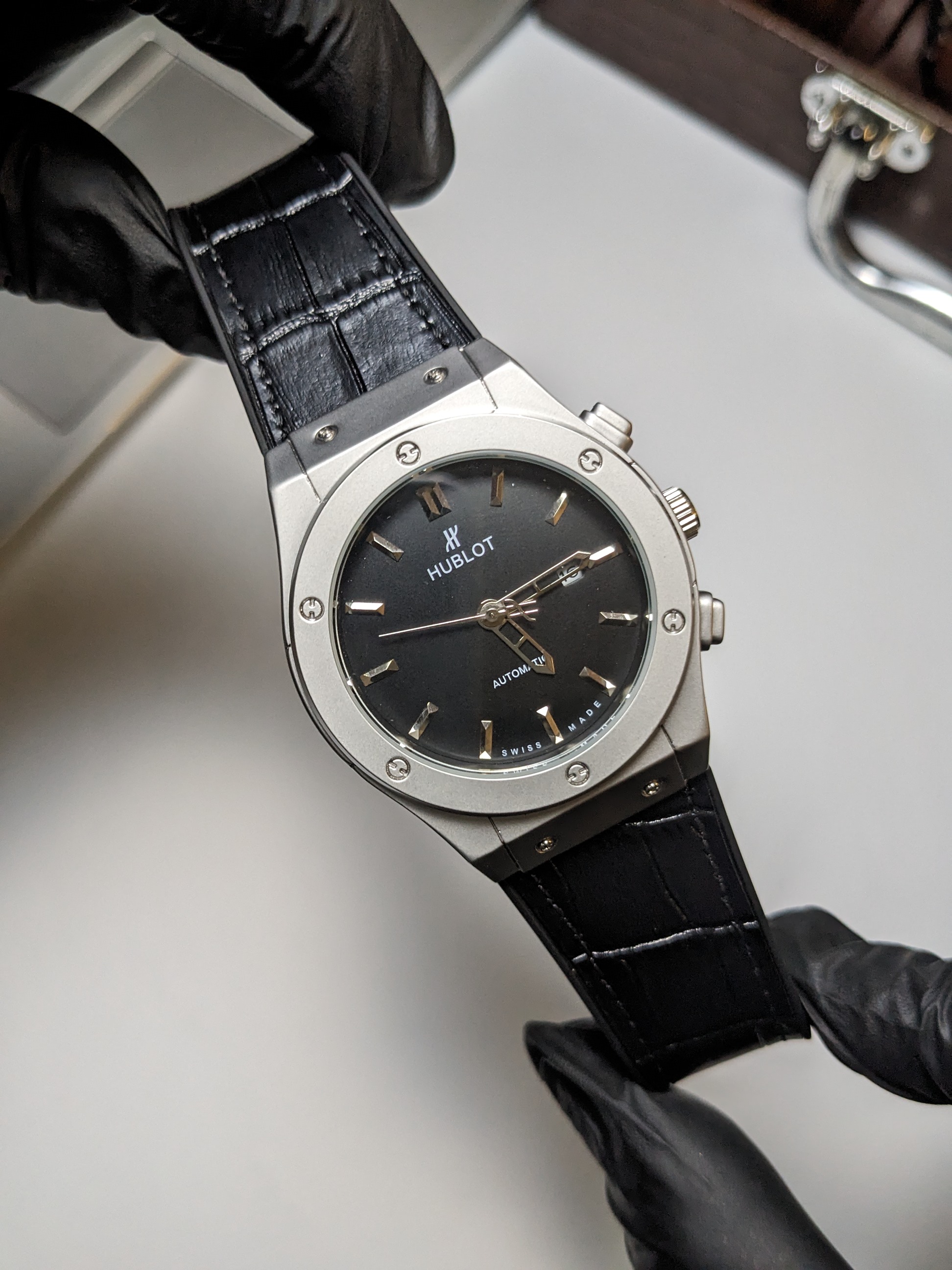 Hublot Leather strap (Black)