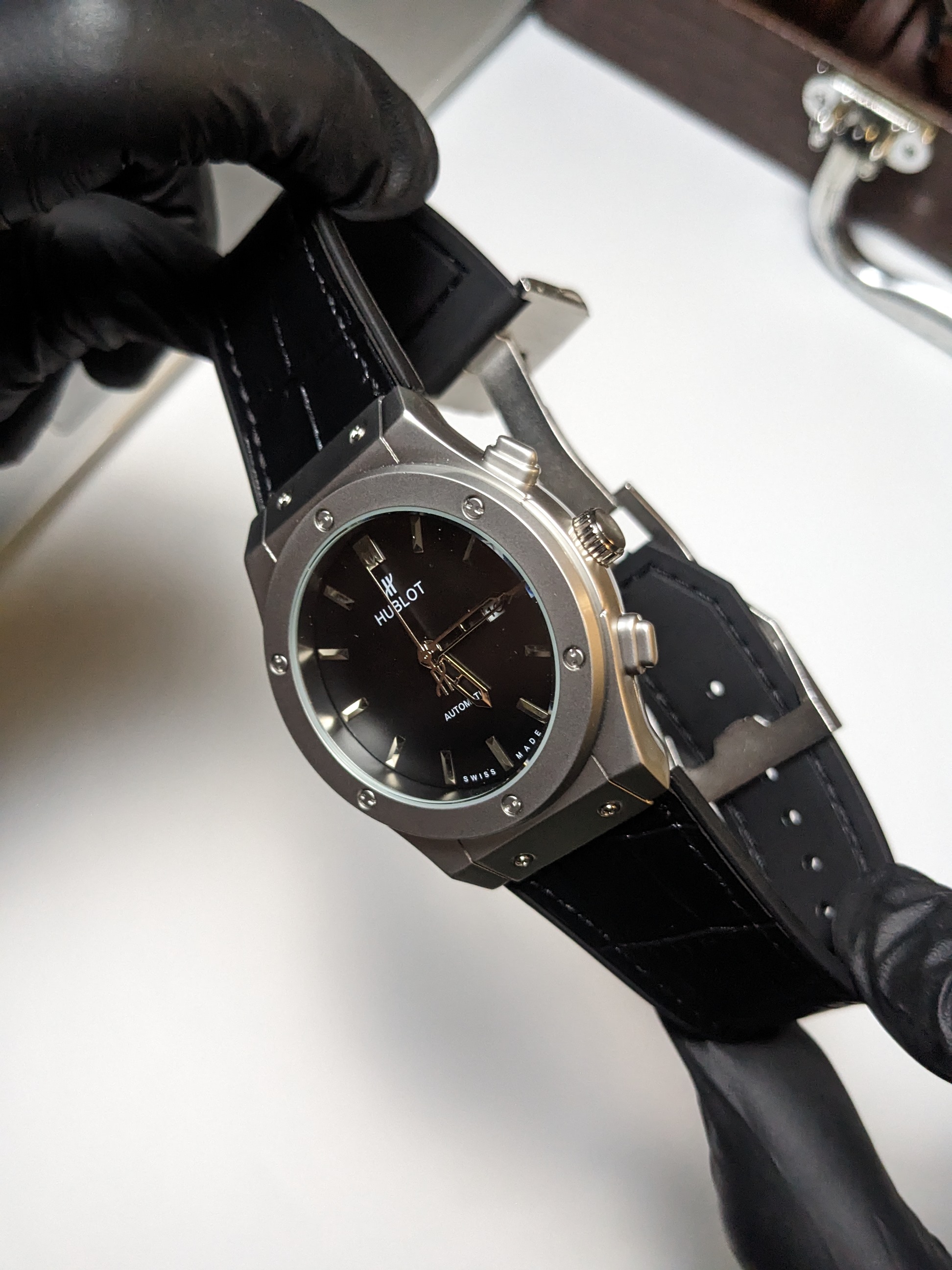 Hublot Leather strap (Black)