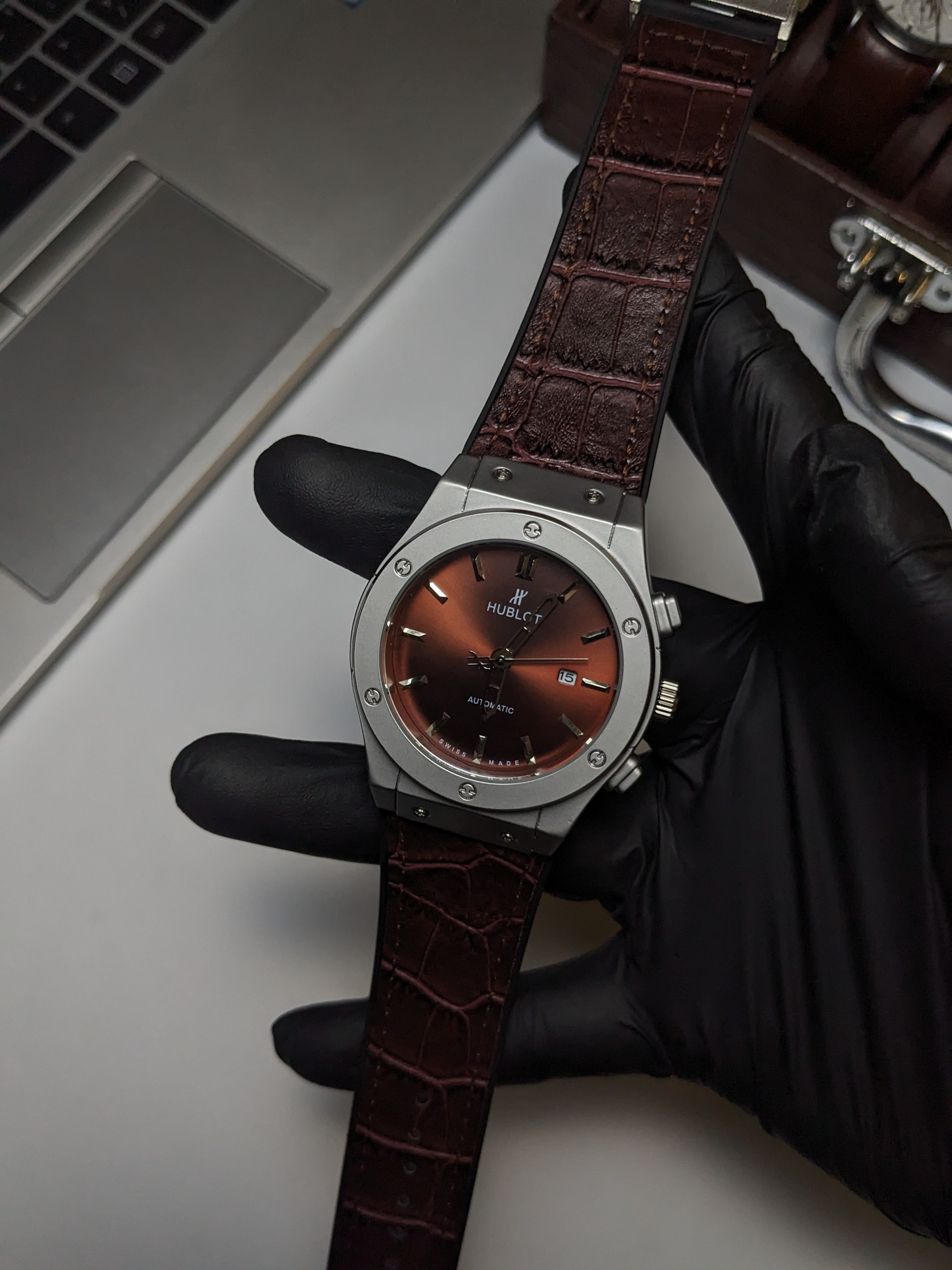 Hublot Leather strap (Brown)