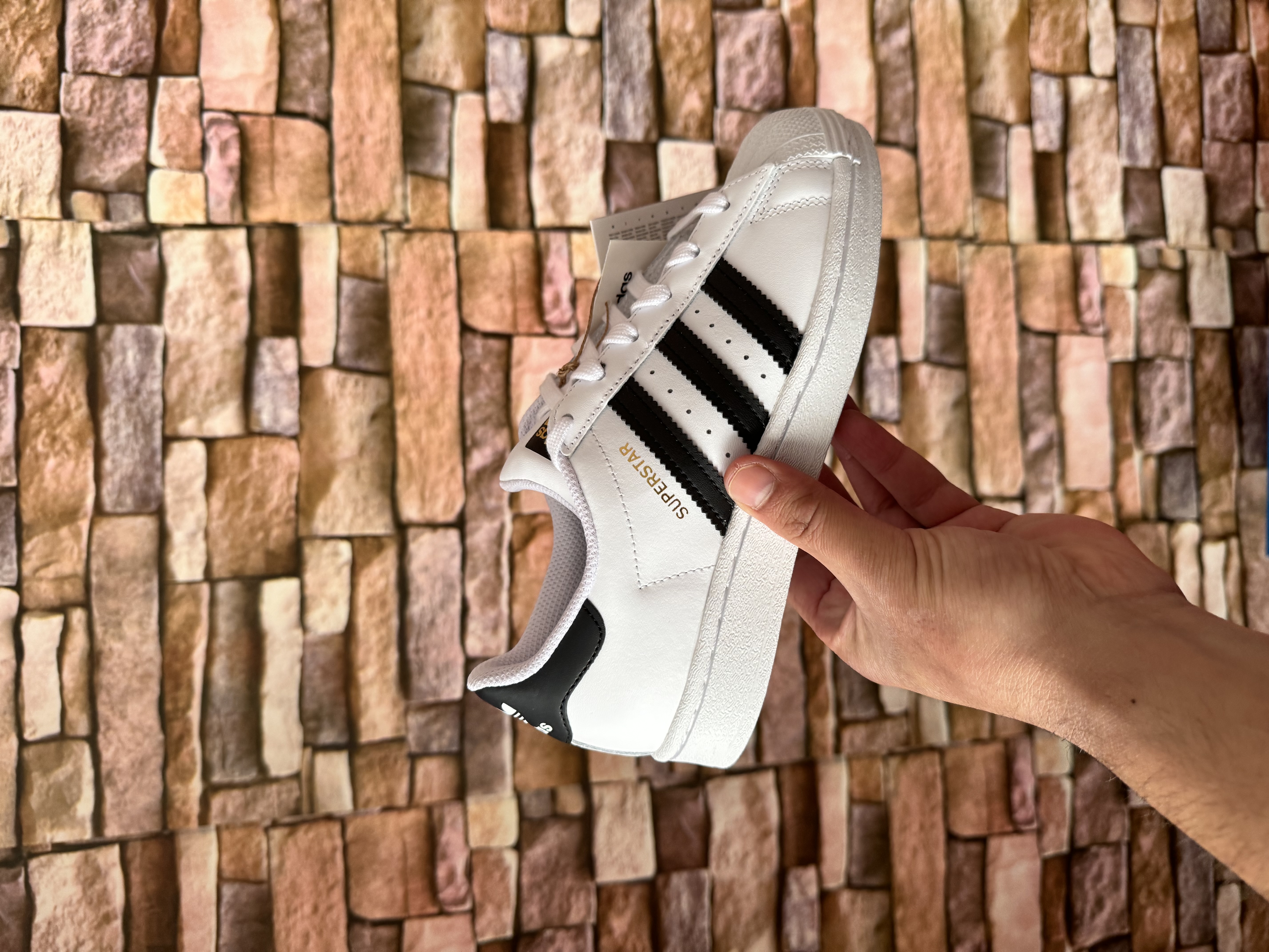 Adidas Superstar J "Cloud White/Core Black"