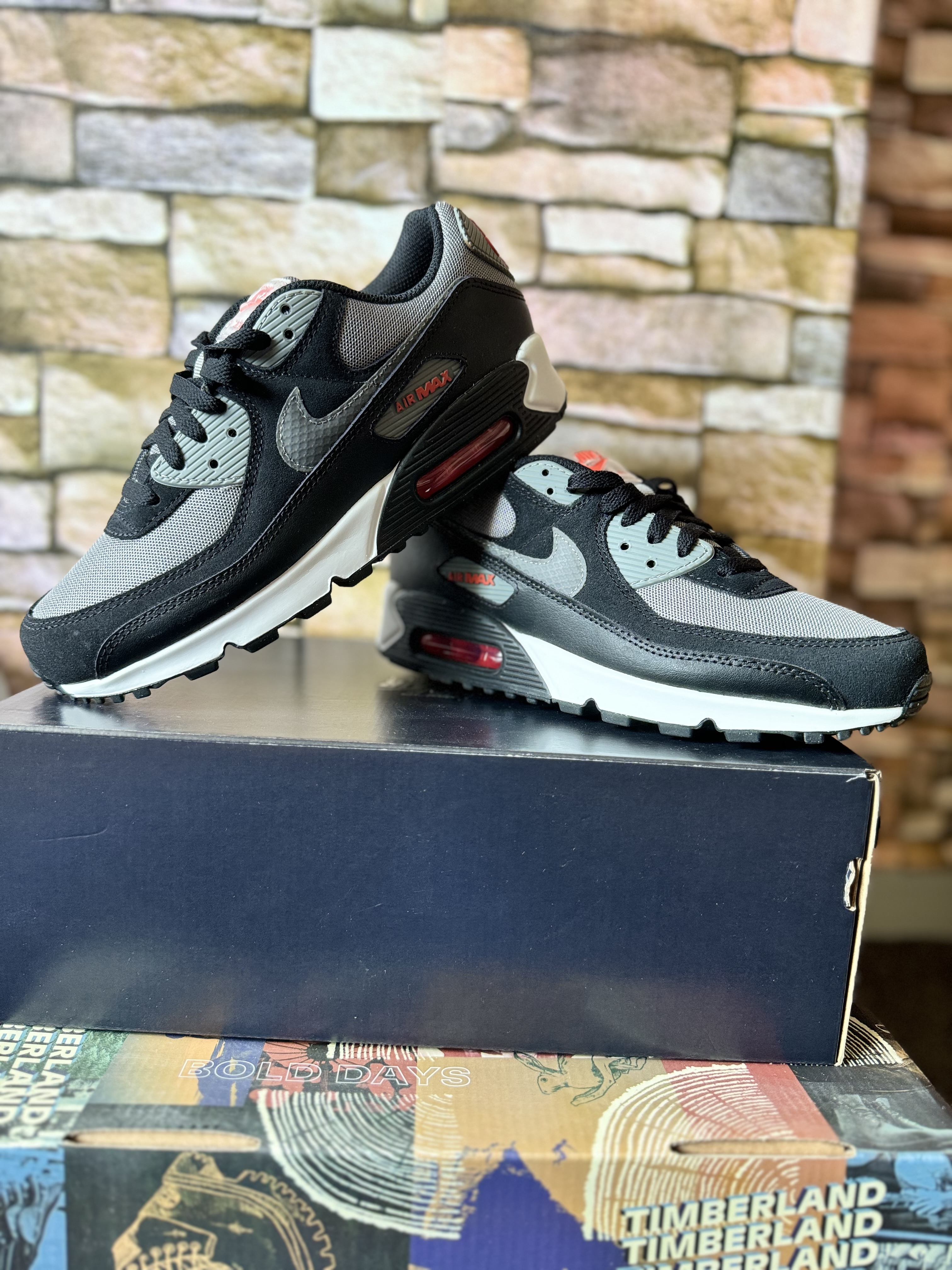 Nike Air Max 90 Black Pewter Red