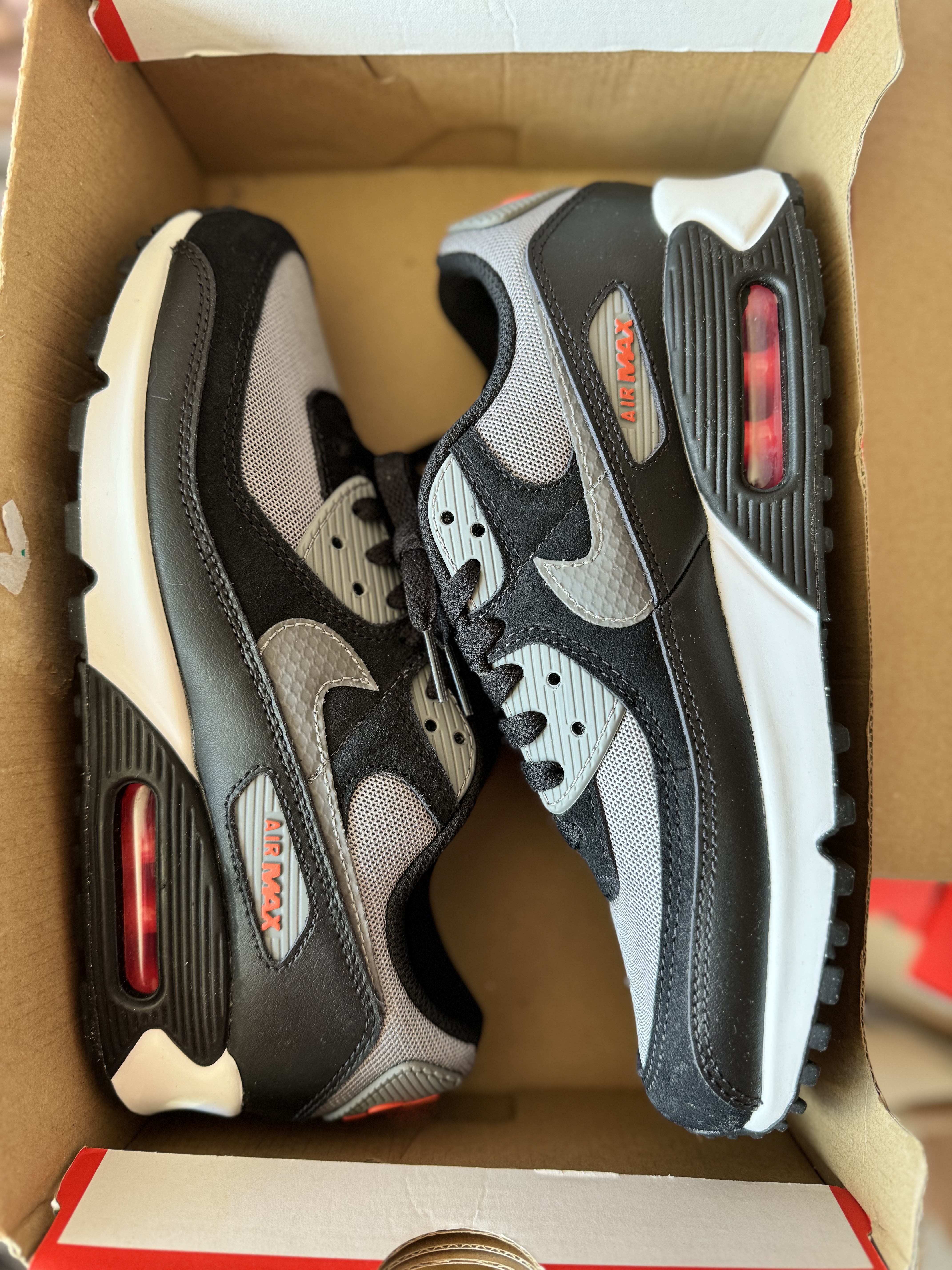 Nike Air Max 90 Black Pewter Red