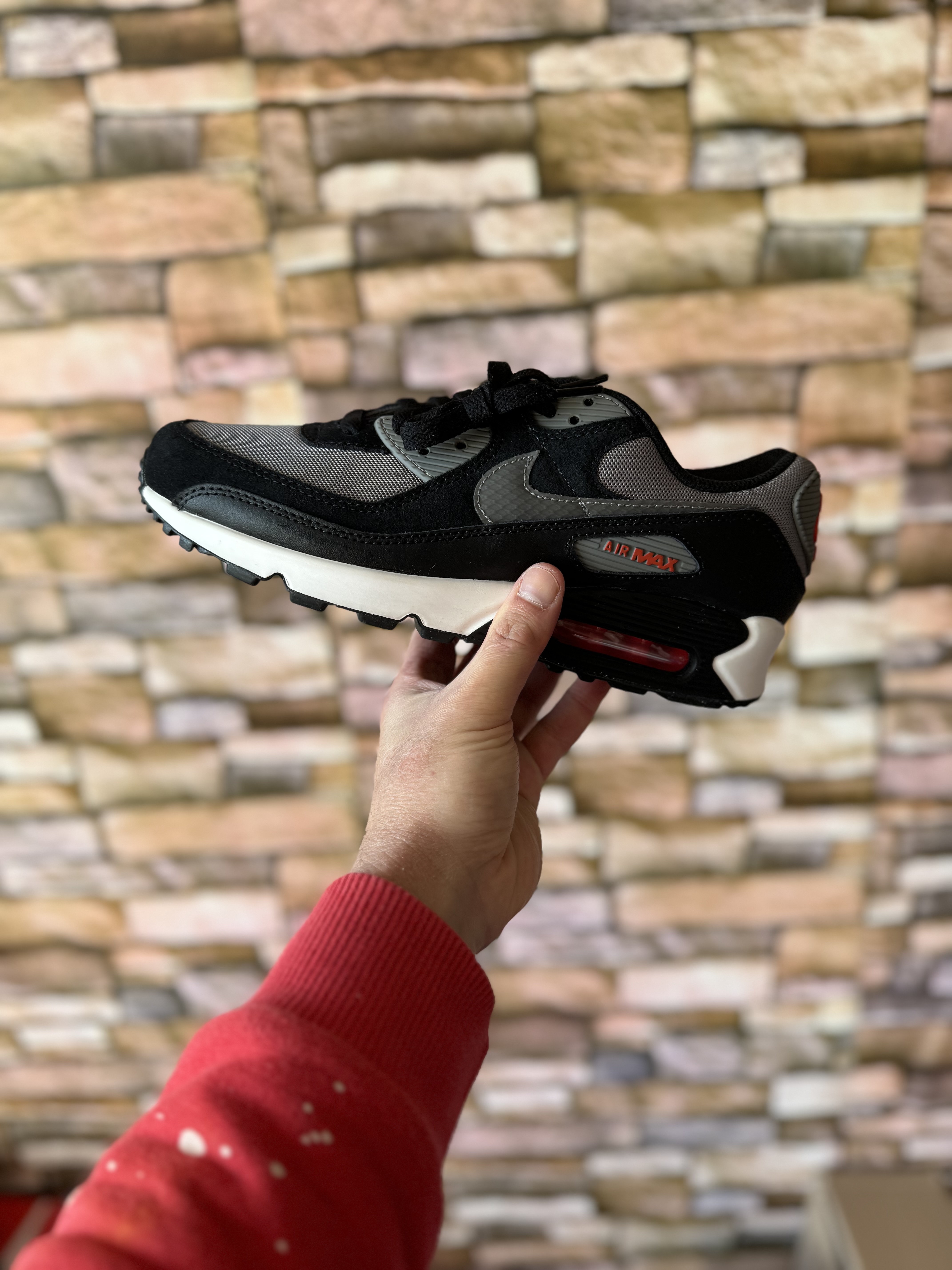 Nike Air Max 90 Black Pewter Red