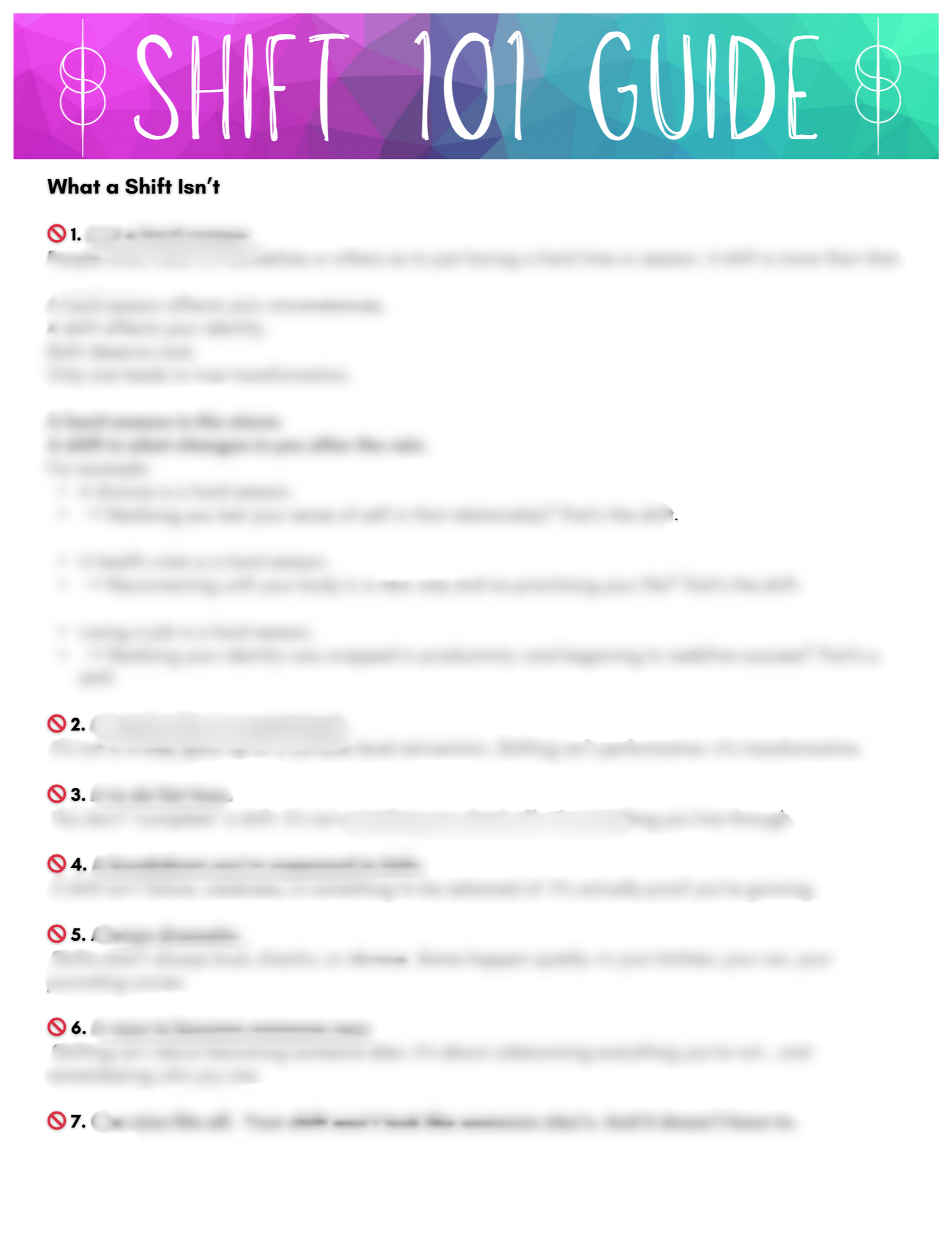 Shift 101 Guide 