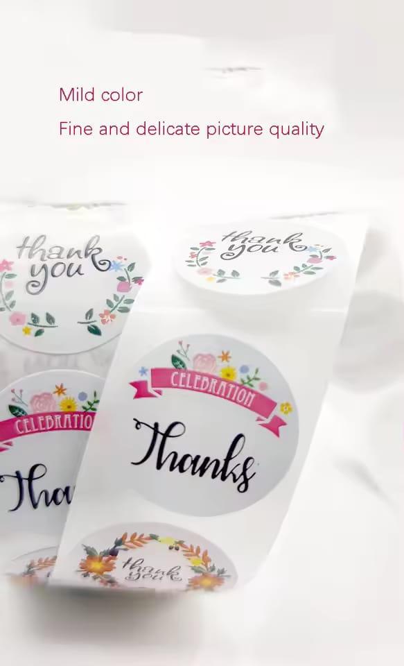 Thank you sticker labels stamps