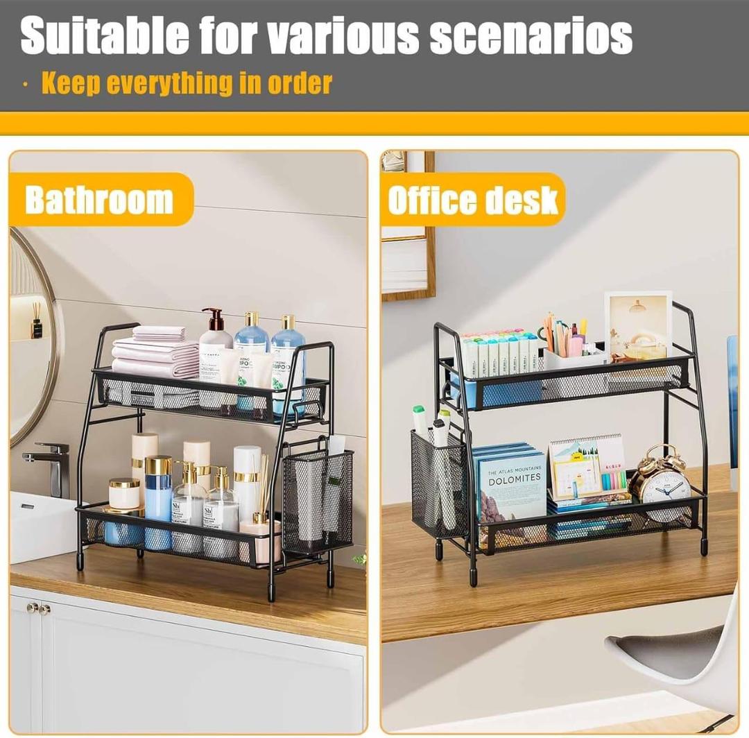 Durable black stainless organizer