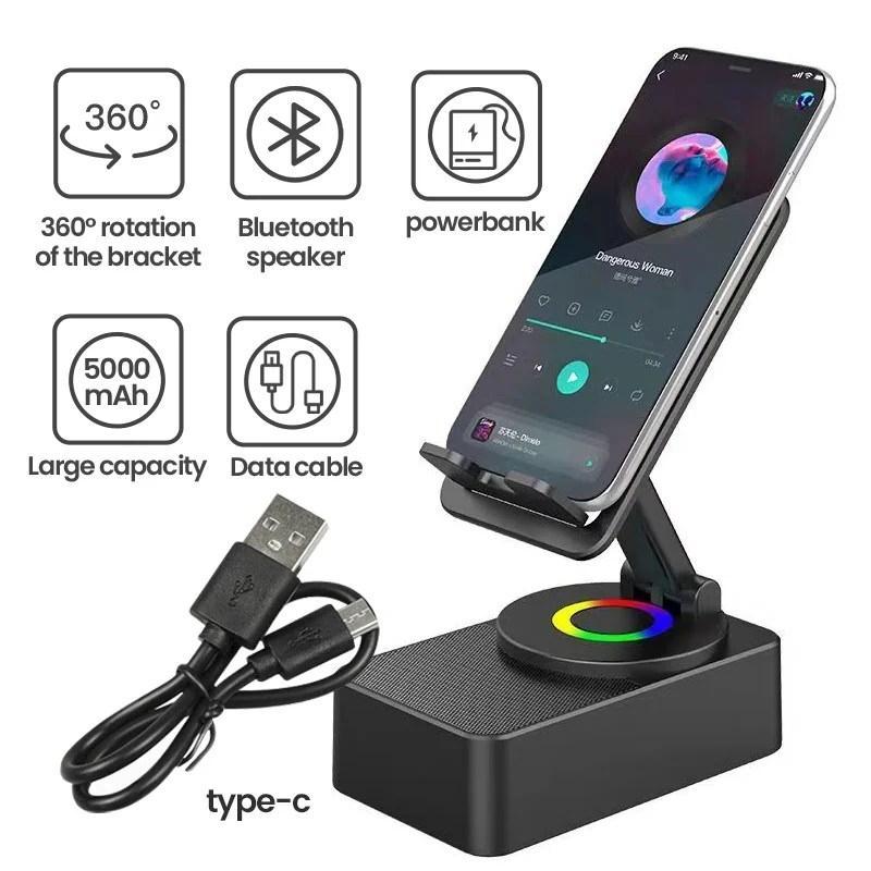 Kisonli M-1 Bluetooth speaker with Mobile holder