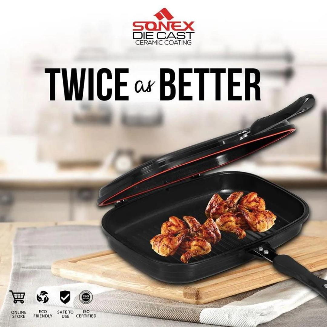 Premium cast iron bbq handle grill