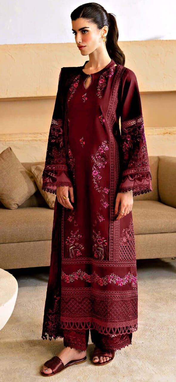 3pc AZURE FABRIC LAWN COTTON Suit 