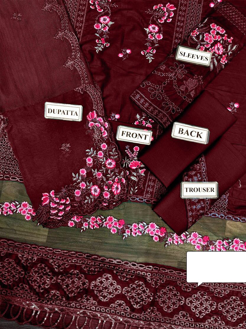 3pc AZURE FABRIC LAWN COTTON Suit 
