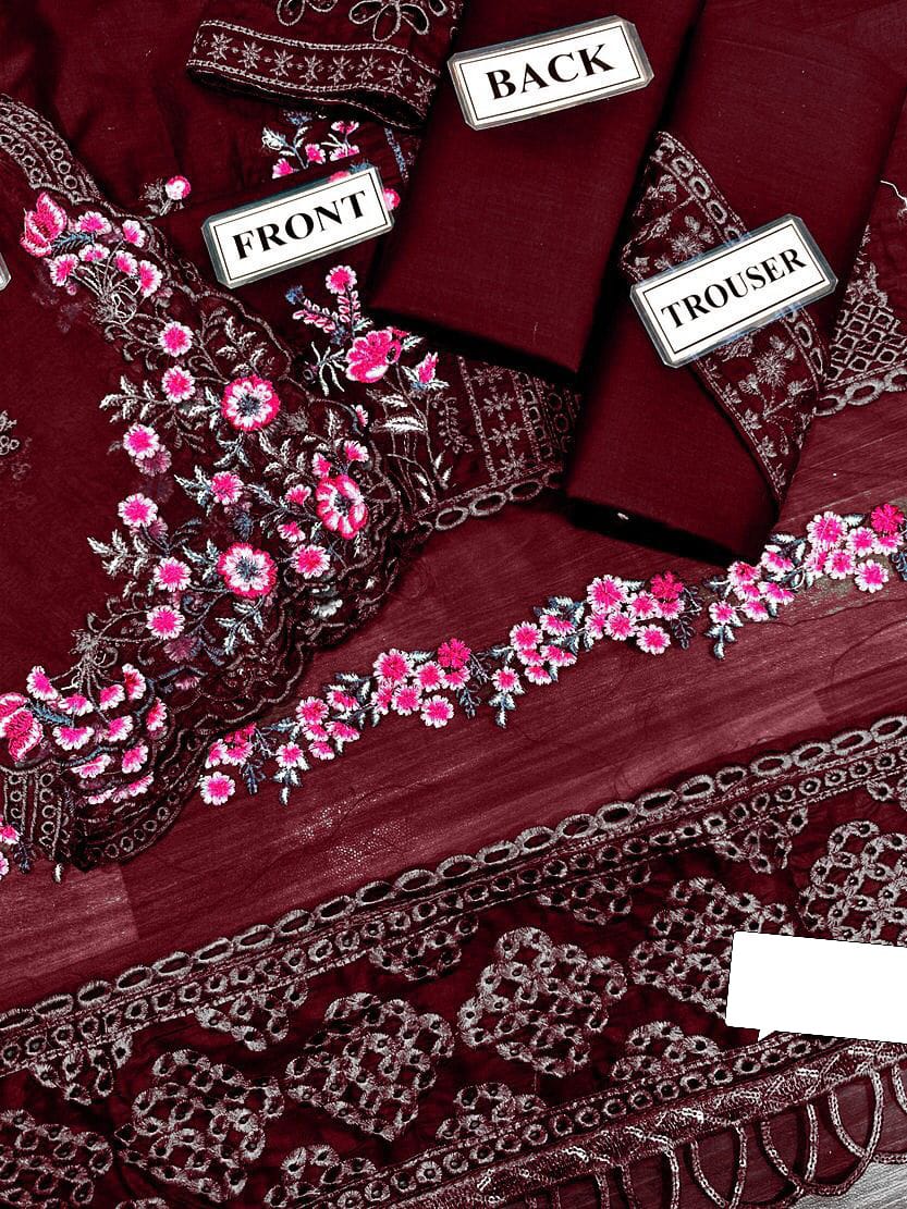 3pc AZURE FABRIC LAWN COTTON Suit 