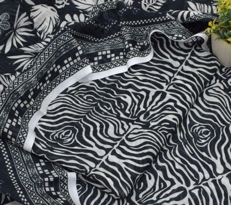 3pc Women Unstitched printed suit