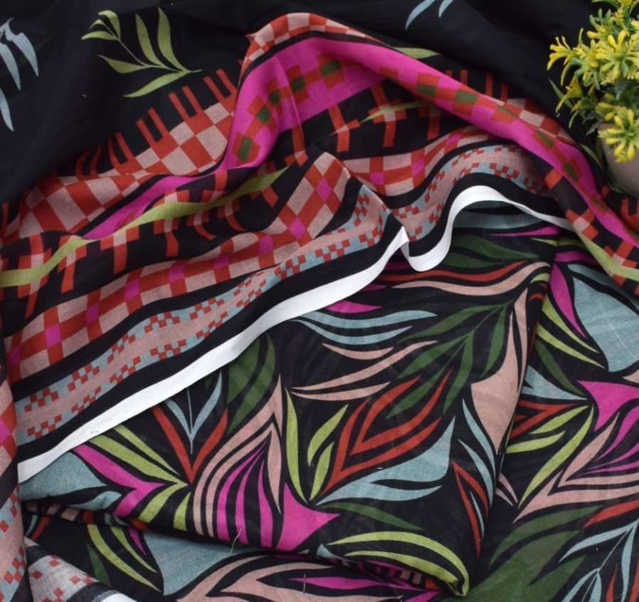 3pc Women Unstitched printed suit