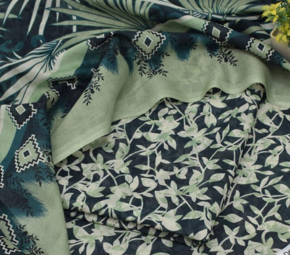 3pc Women Unstitched printed suit