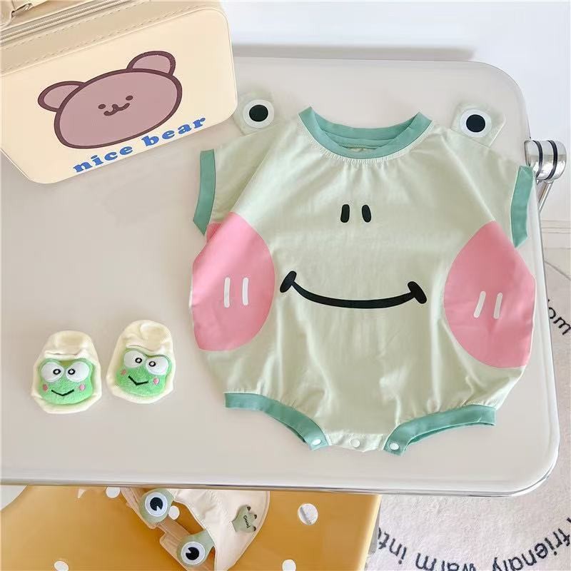 Summer baby trending frog romber T-shirt