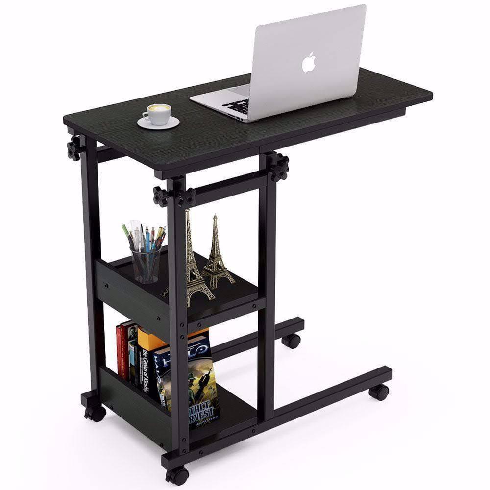 Wooden adjustable laptop table