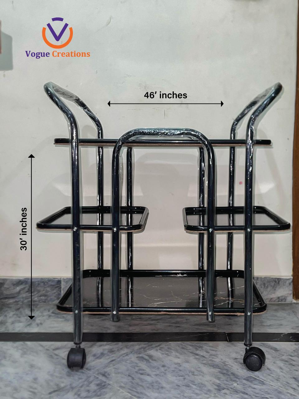 Durable black tea trolley