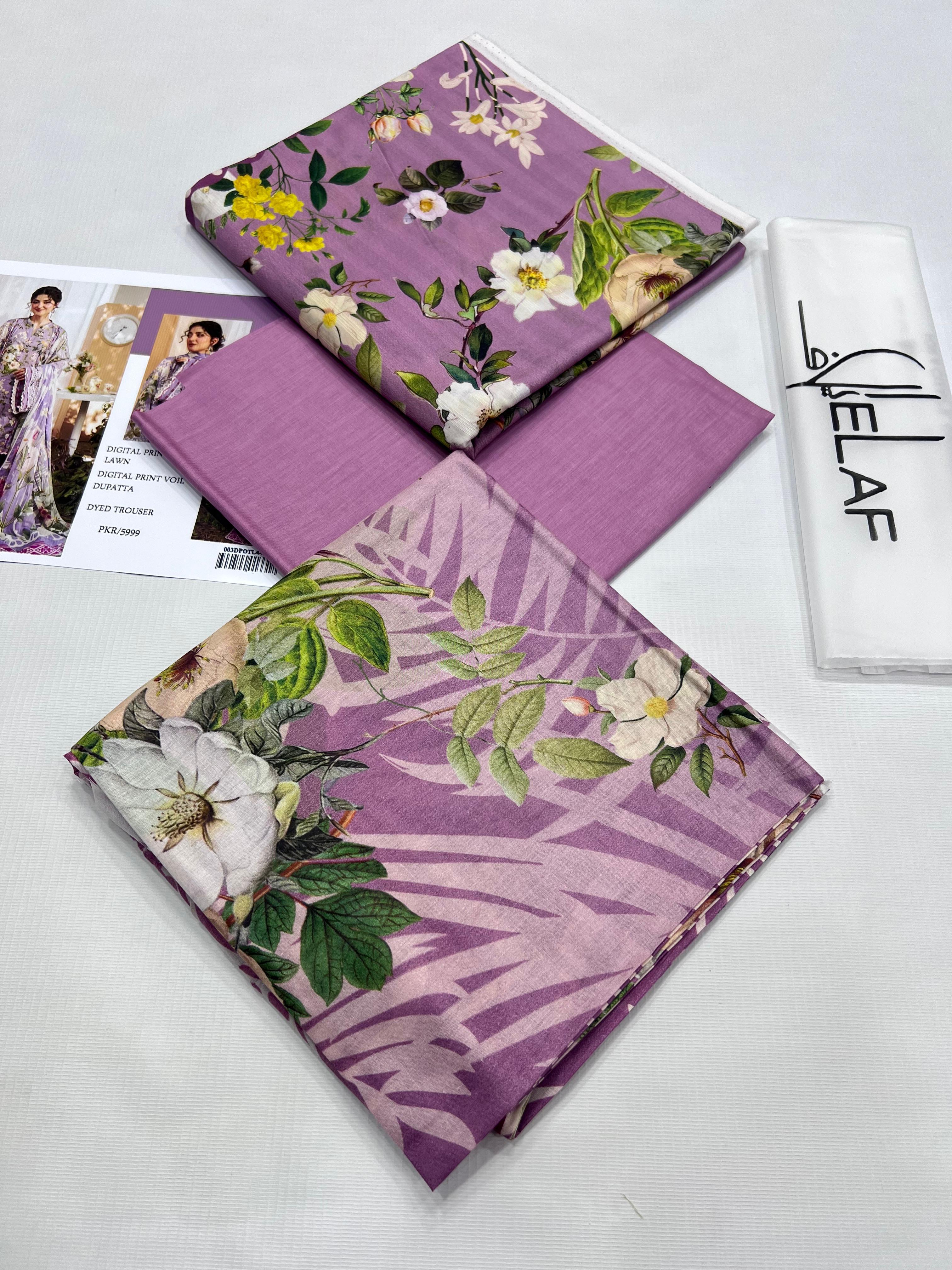 Lawn 3pc Printed collection 