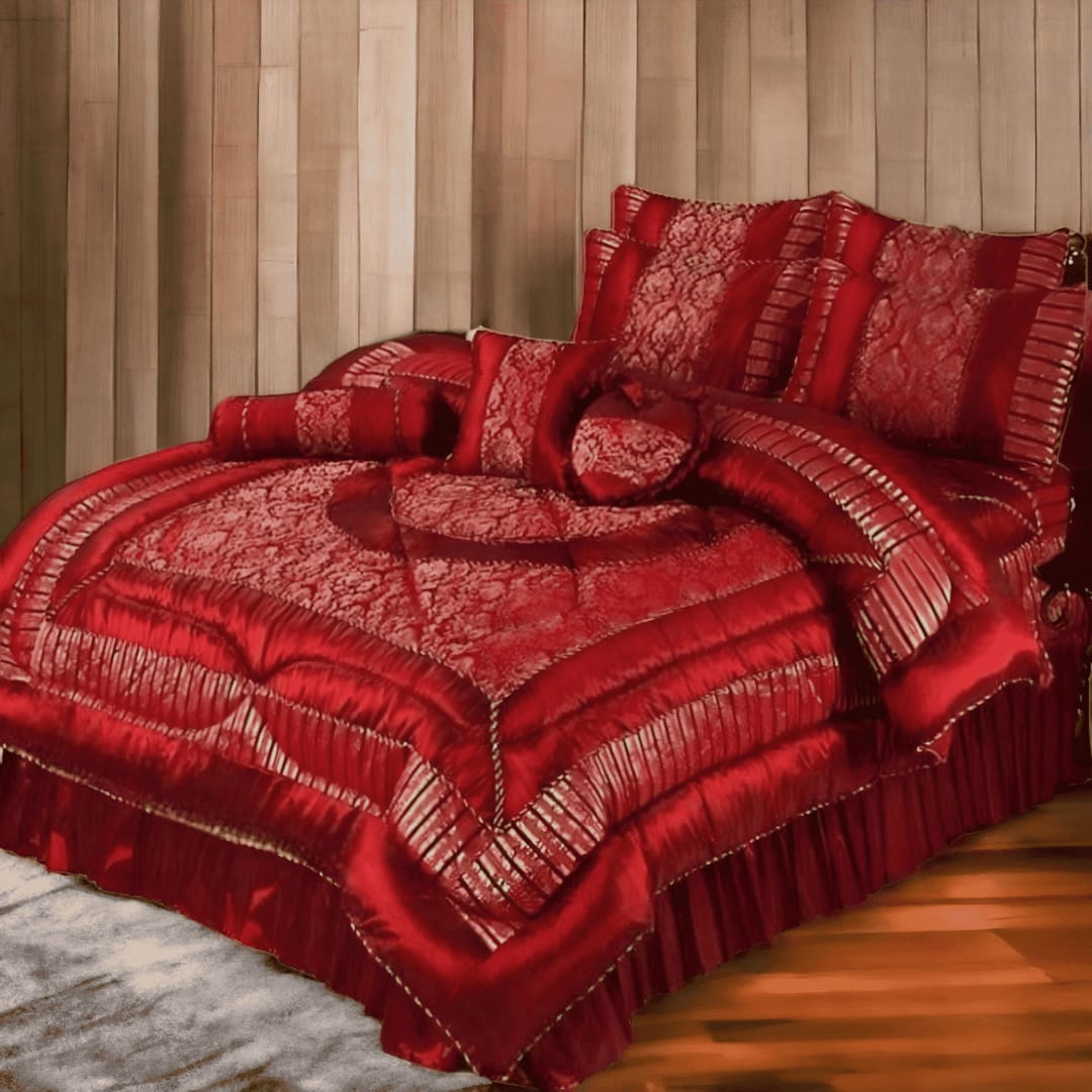 14 pc velvet Printed Bridal bedsheet