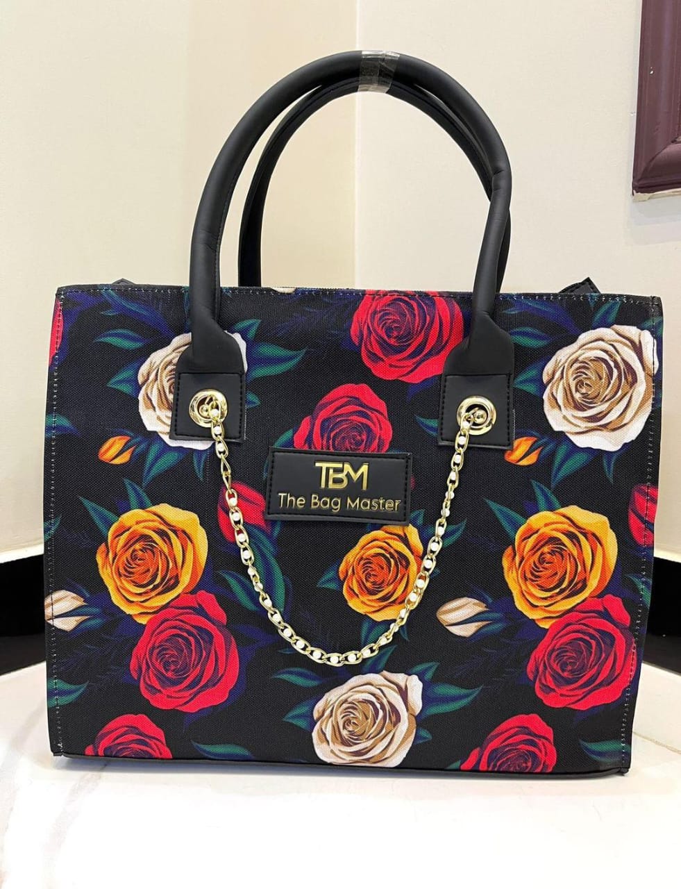 Girls canvas printed tot bag