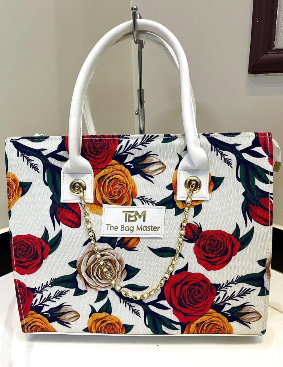 Girls canvas printed tot bag