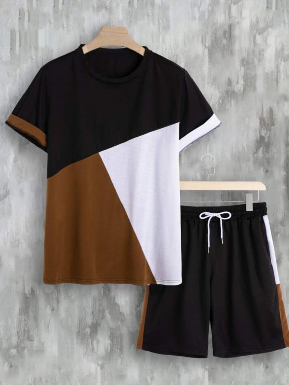 Men's Polyester T-shirt & Shorts Tracksuit