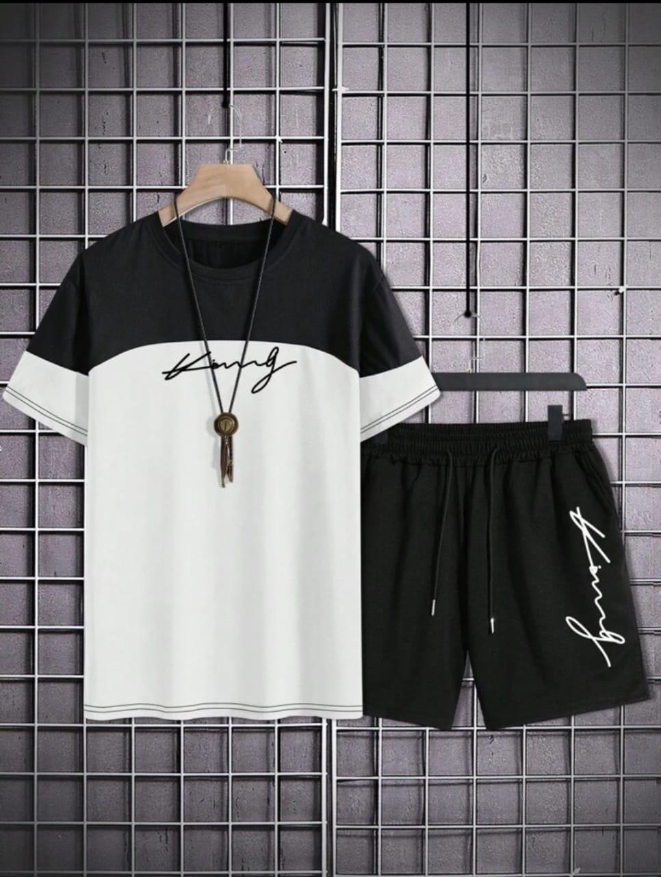 Men's Polyester T-shirt & Shorts Tracksuit