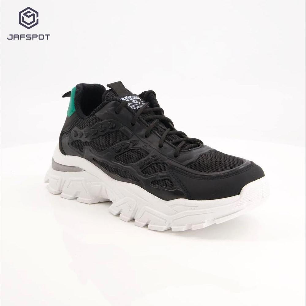 Men's mesh and pu leather sneakers