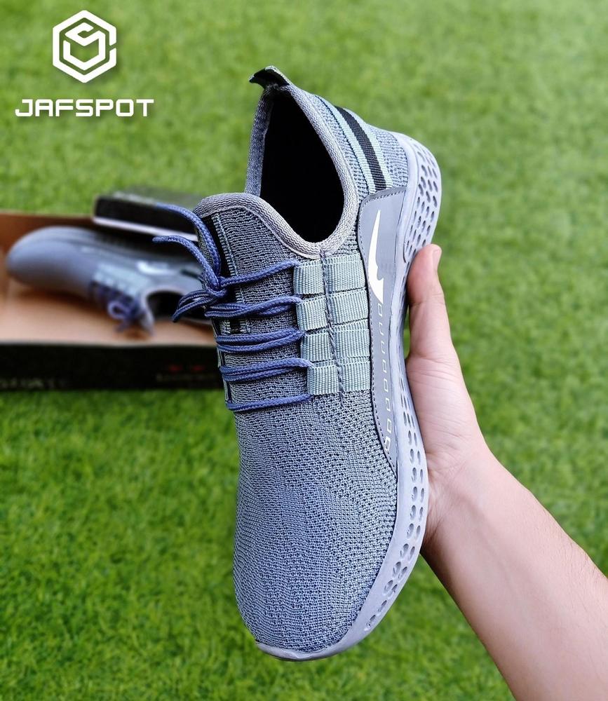 Men's mesh and pu leather sneakers