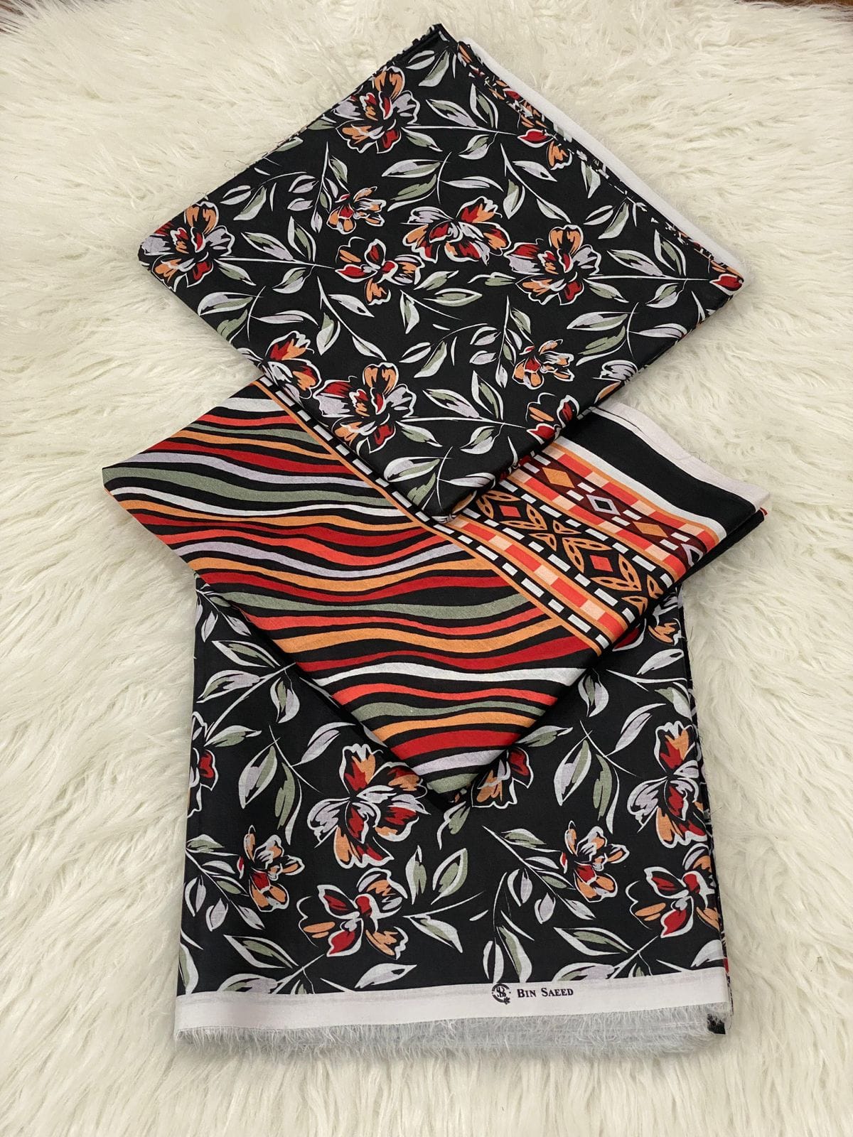 FABRIC 3PC Lawn with Voile Lawn Dupatta