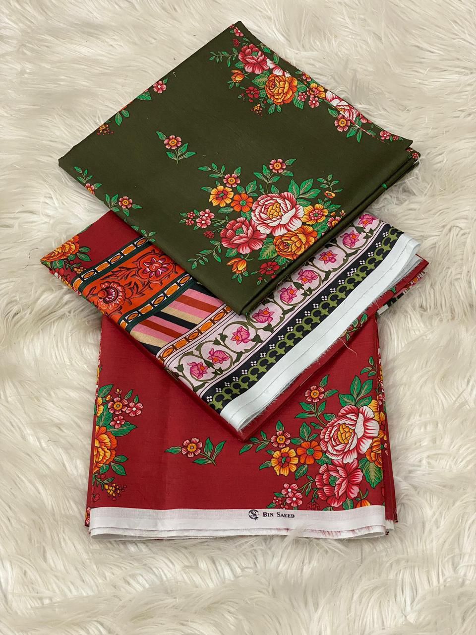 FABRIC 3PC Lawn with Voile Lawn Dupatta