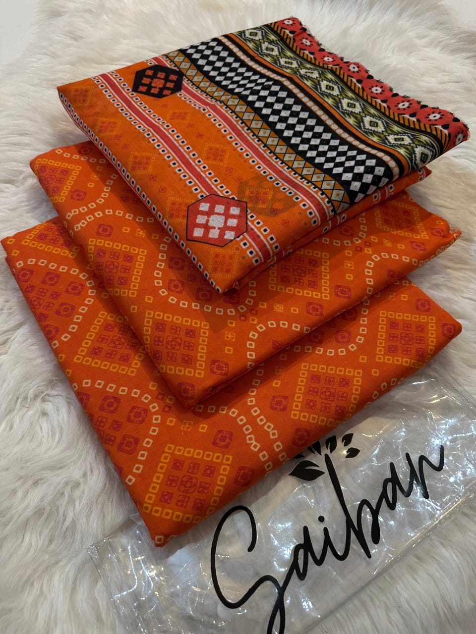 3pc lawn unstitched with lawn voil dubbatta